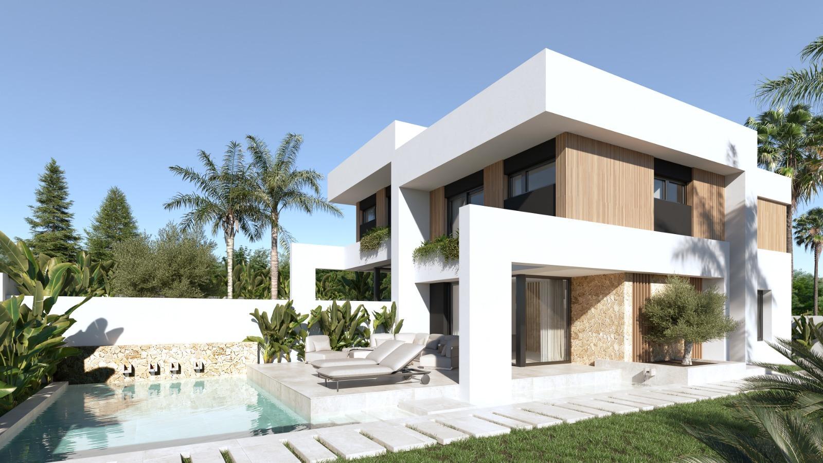 Modernas villas adosadas con piscina privada en Las Filipinas-Orihuela Costa