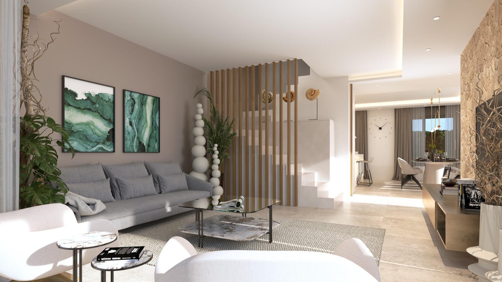 Modernas villas adosadas con piscina privada en Las Filipinas-Orihuela Costa