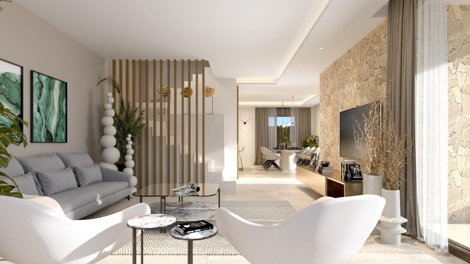 Modernas villas adosadas con piscina privada en Las Filipinas-Orihuela Costa