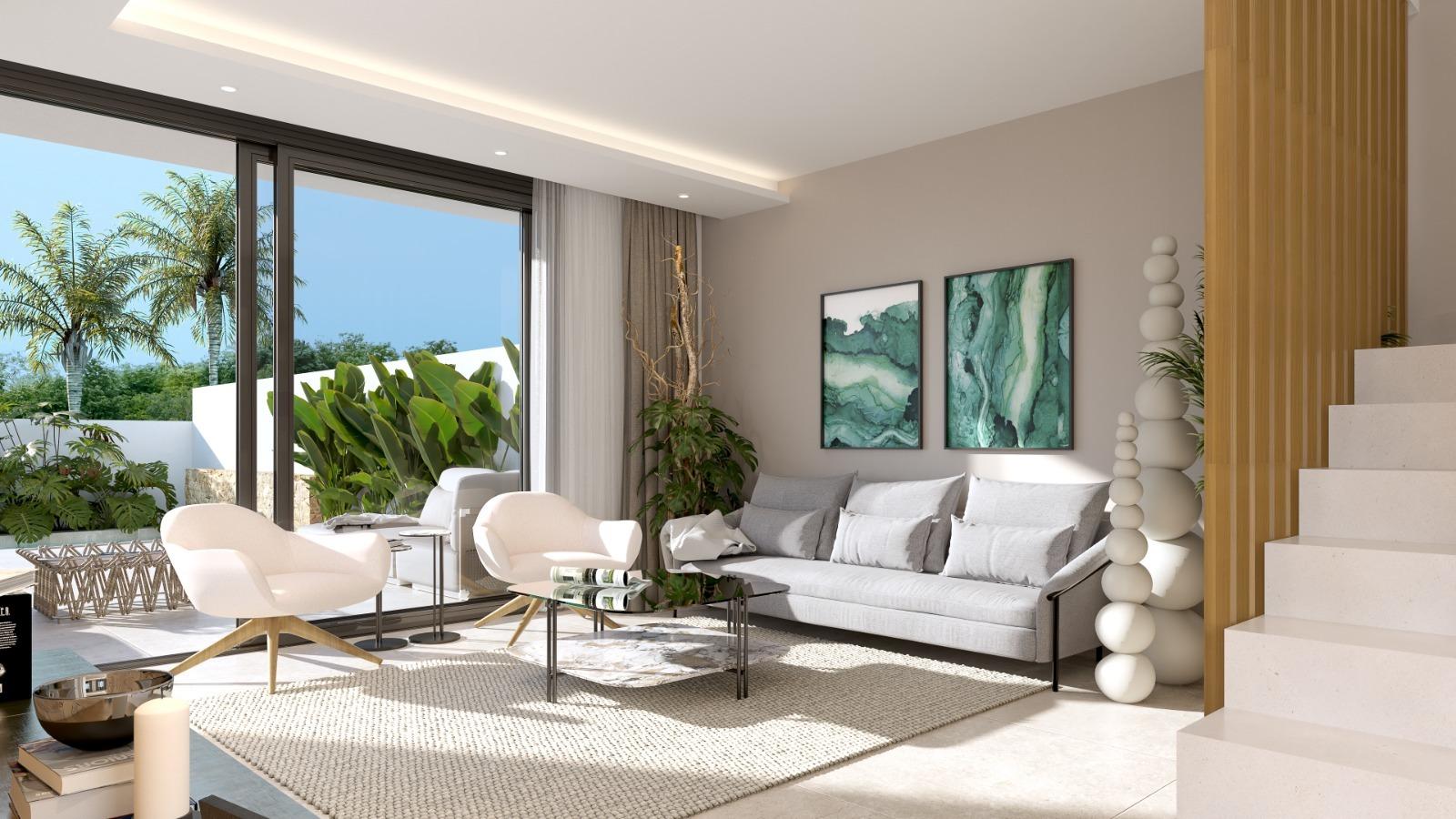 Modernas villas adosadas con piscina privada en Las Filipinas-Orihuela Costa