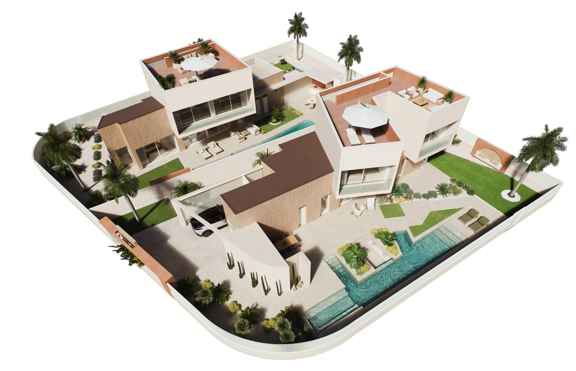 Villas de lujo de nueva construcción con vistas al mar en Dehesa de Campoamor, Costa Blanca Sur