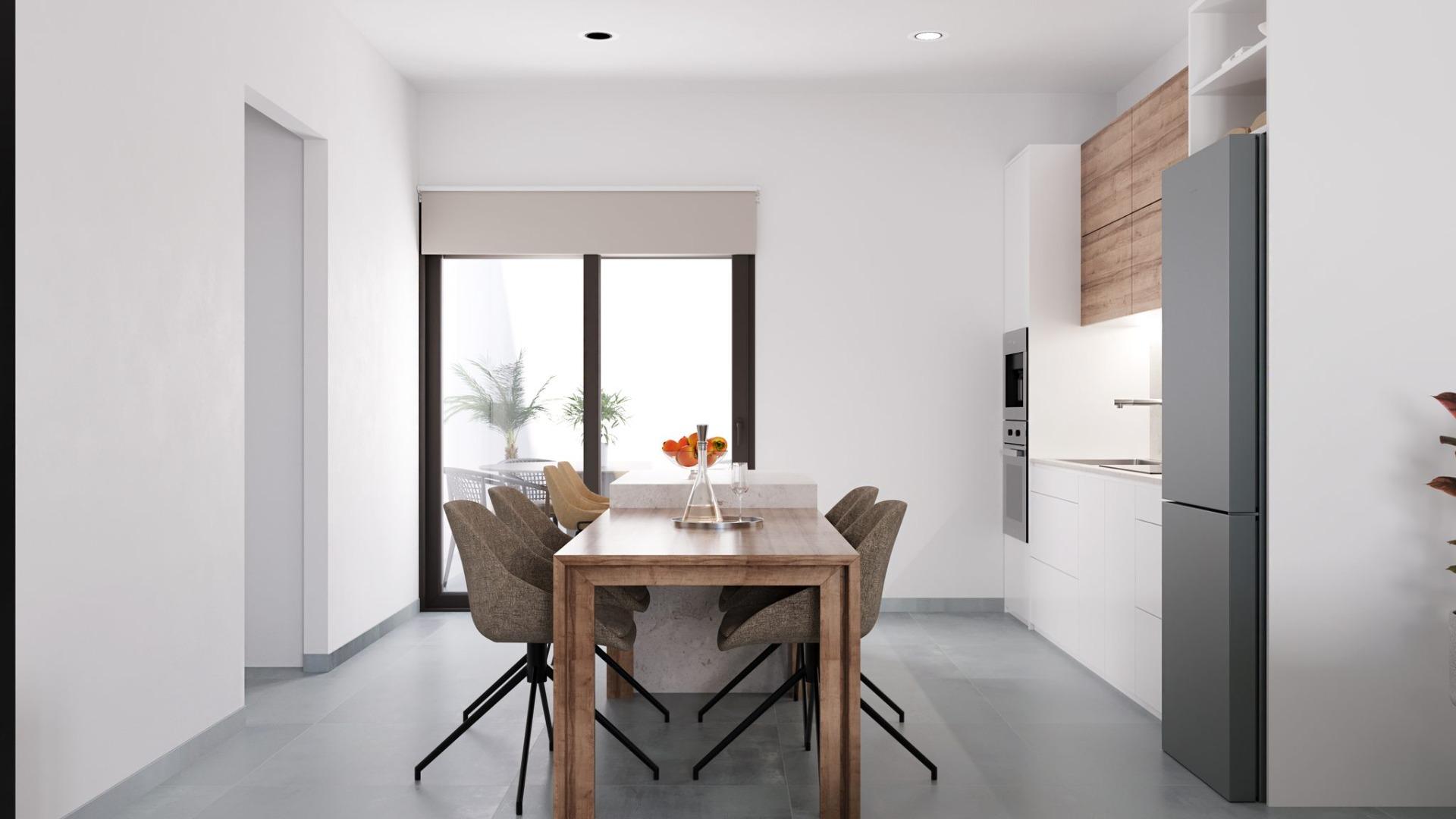 Modernas casas adosadas y pareadas de nueva construcción con piscina privada en El Alba Resort-Torre Pacheco