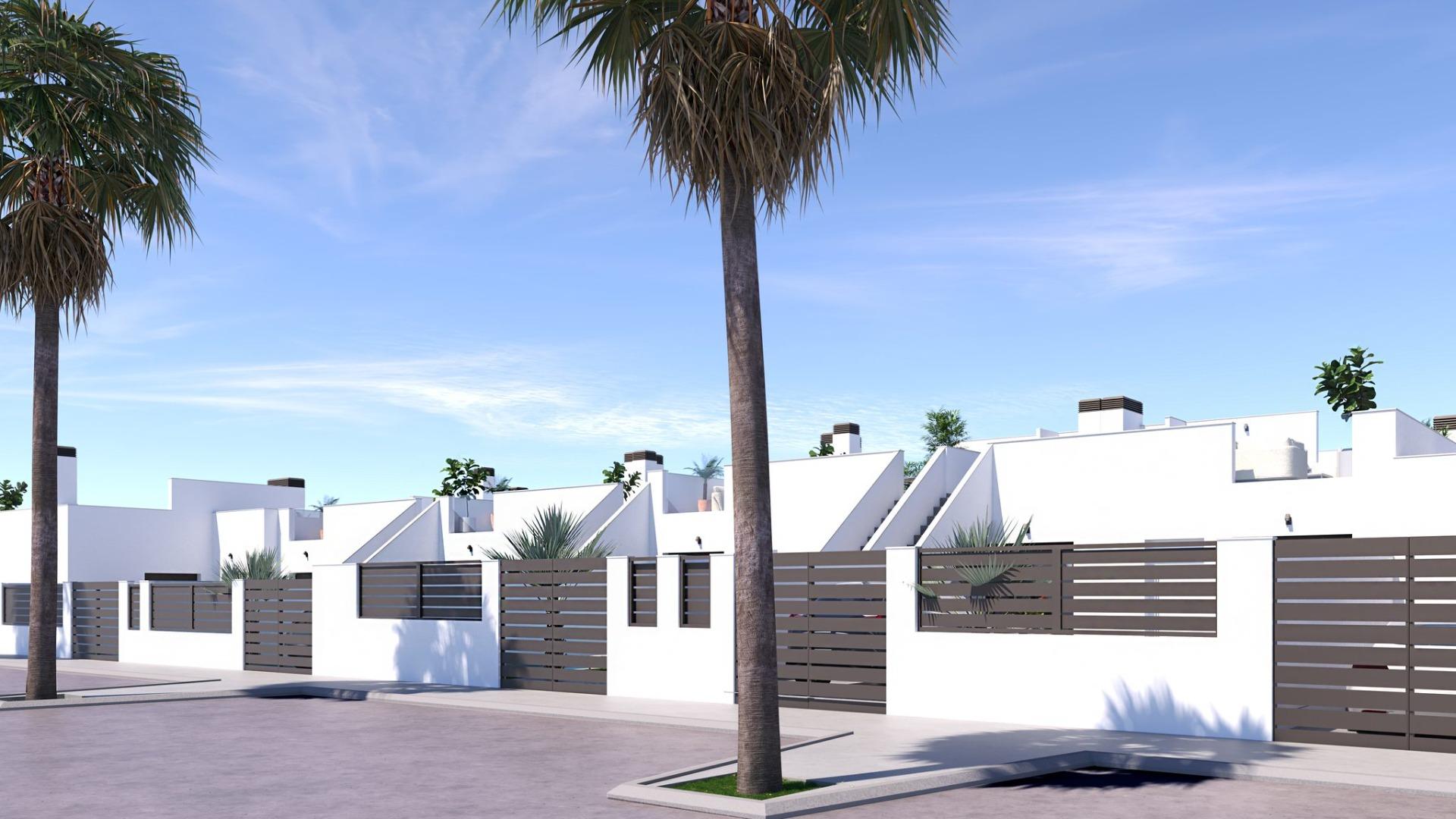 Modernas casas adosadas y pareadas de nueva construcción con piscina privada en El Alba Resort-Torre Pacheco