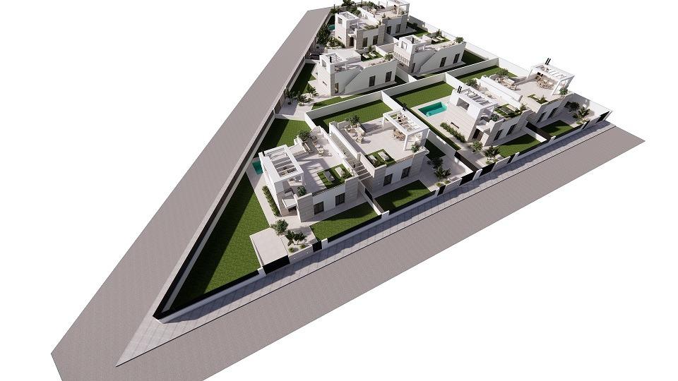 Villas de nueva construcción con piscina privada y solárium en San Luis, Torrevieja