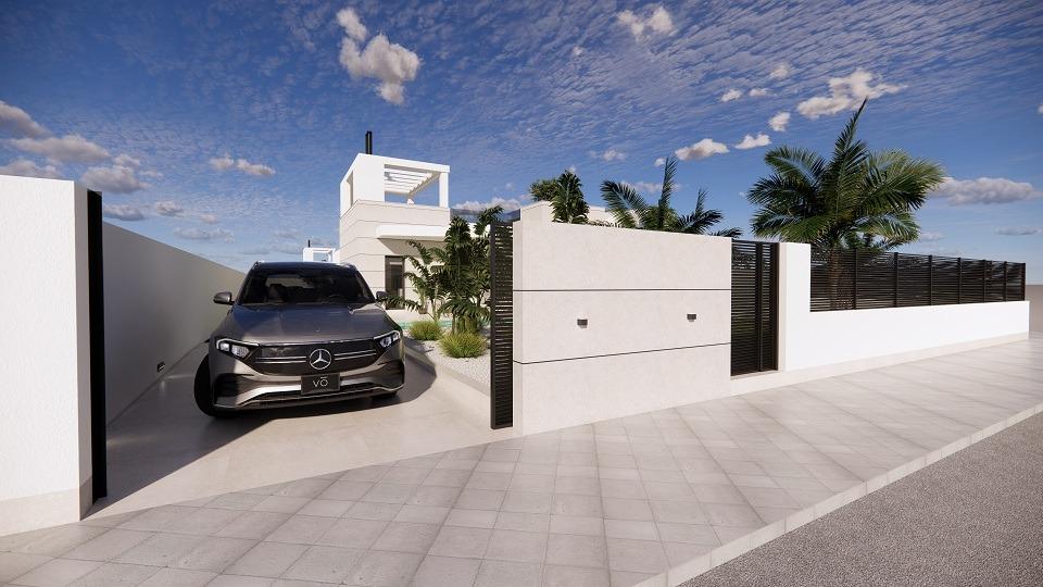 Villas de nueva construcción con piscina privada y solárium en San Luis, Torrevieja