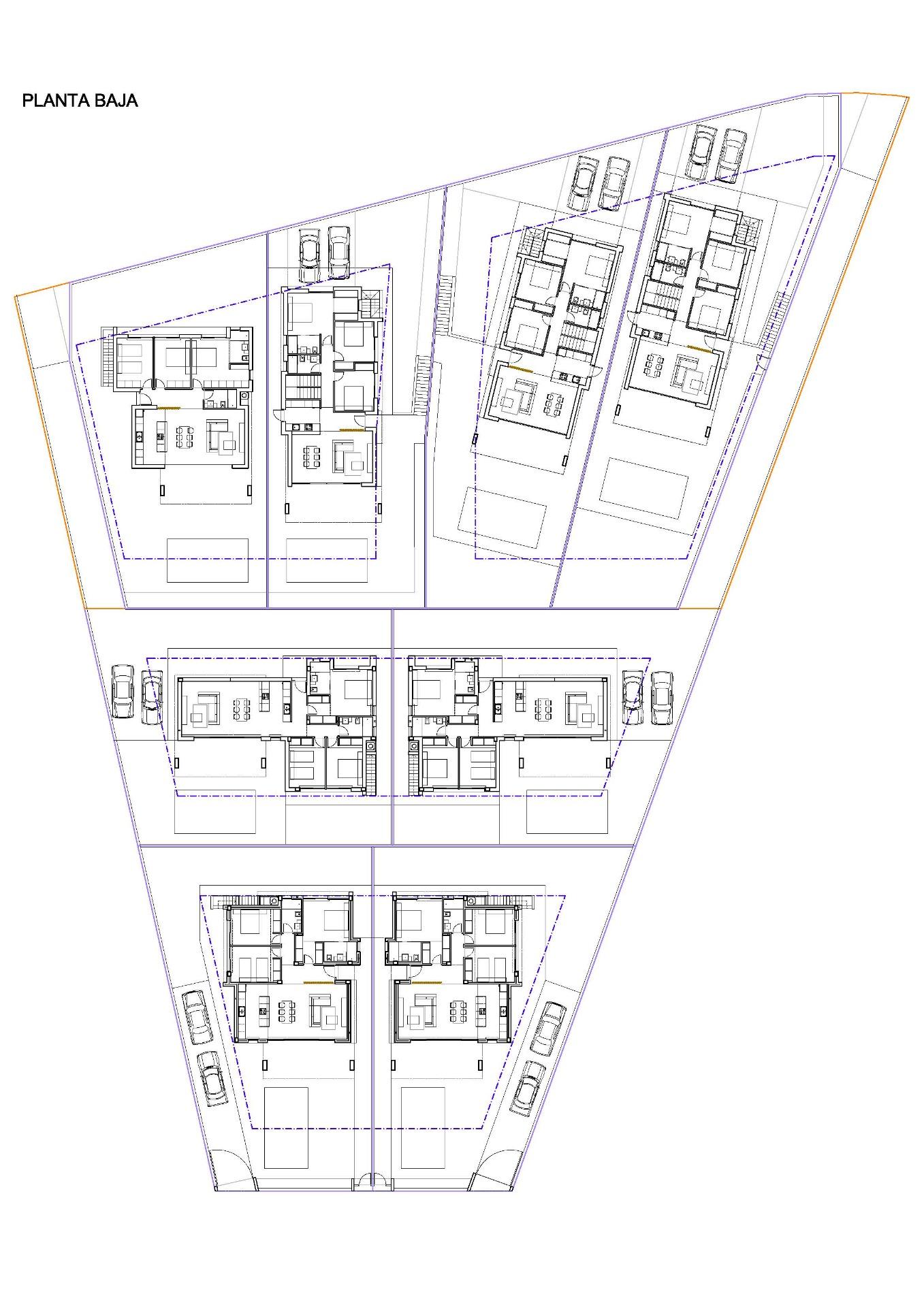 Chalets de obra nueva de una planta con piscina privada en Torrevieja