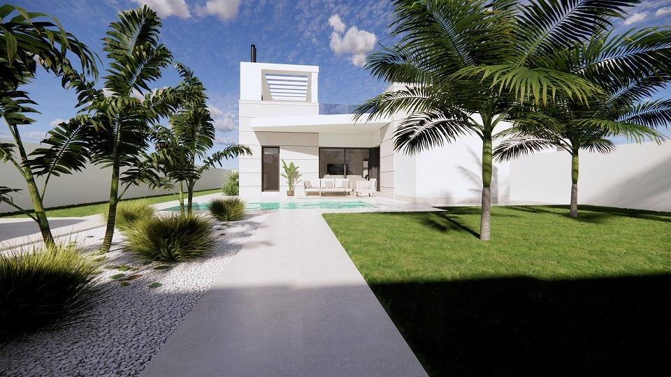 Villas de nueva construcción con piscina privada y solárium en San Luis, Torrevieja