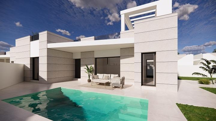 Villas de nueva construcción con piscina privada y solárium en San Luis, Torrevieja