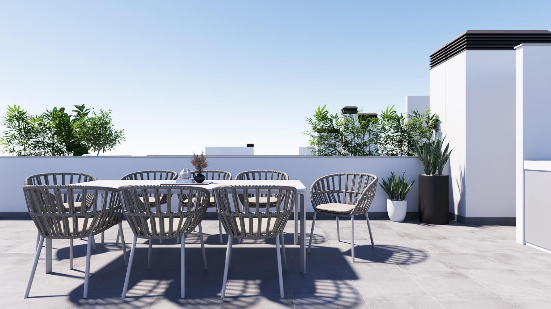 Modernas casas adosadas y pareadas de nueva construcción con piscina privada en El Alba Resort-Torre Pacheco
