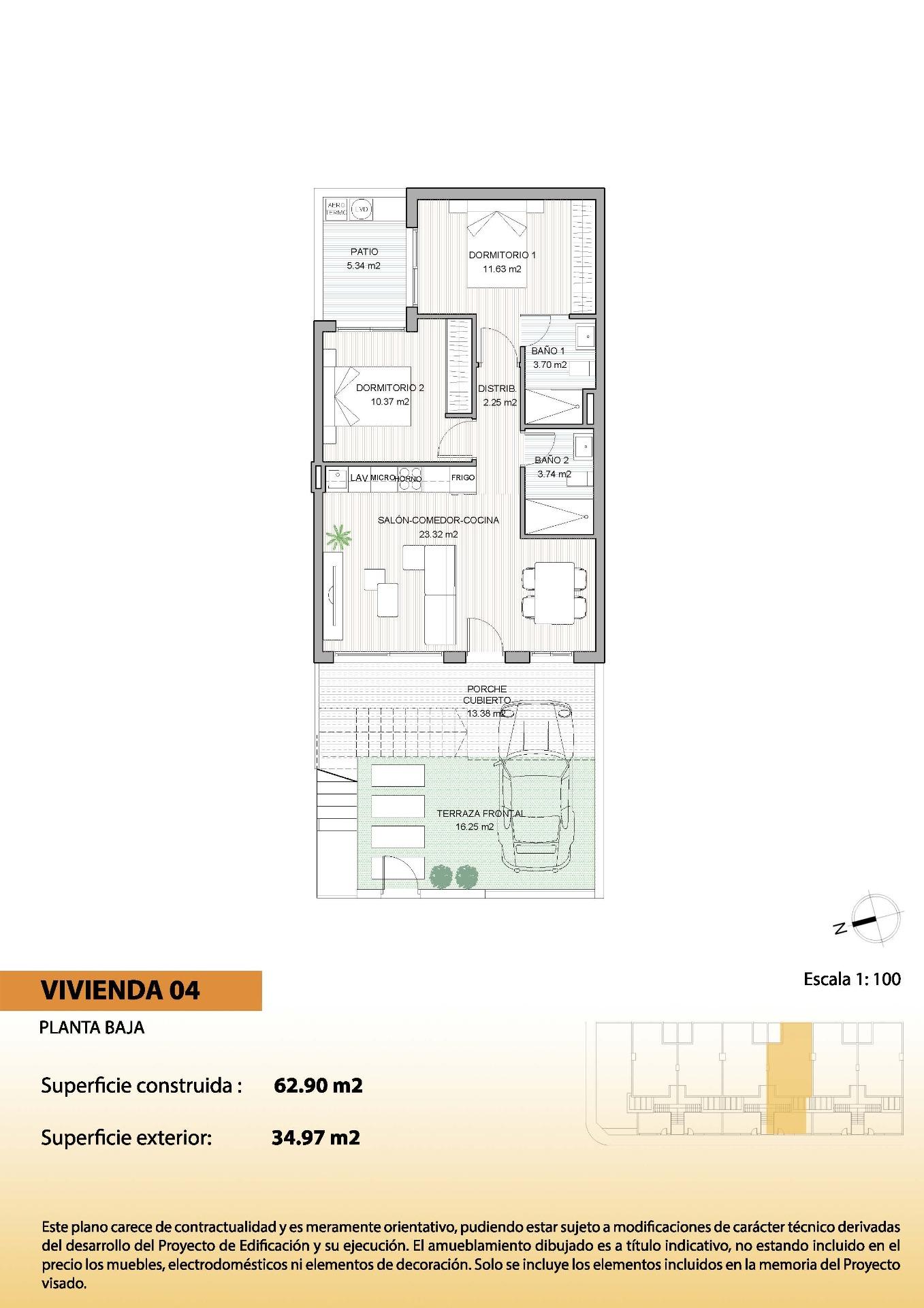 Bungalows de nueva construcción en San Pedro del Pinatar
