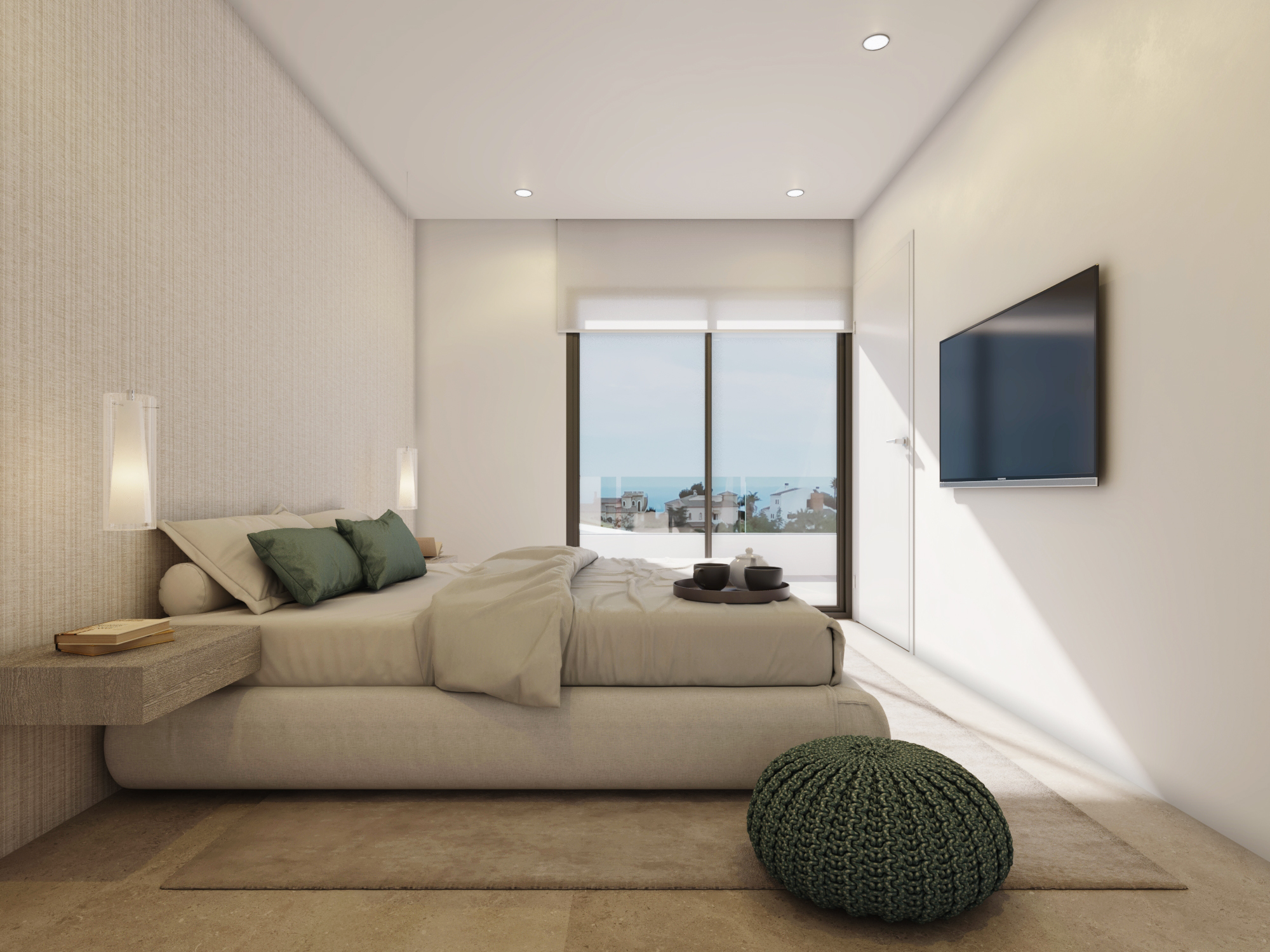 Villa de arquitectura contemporánea con vistas al mar