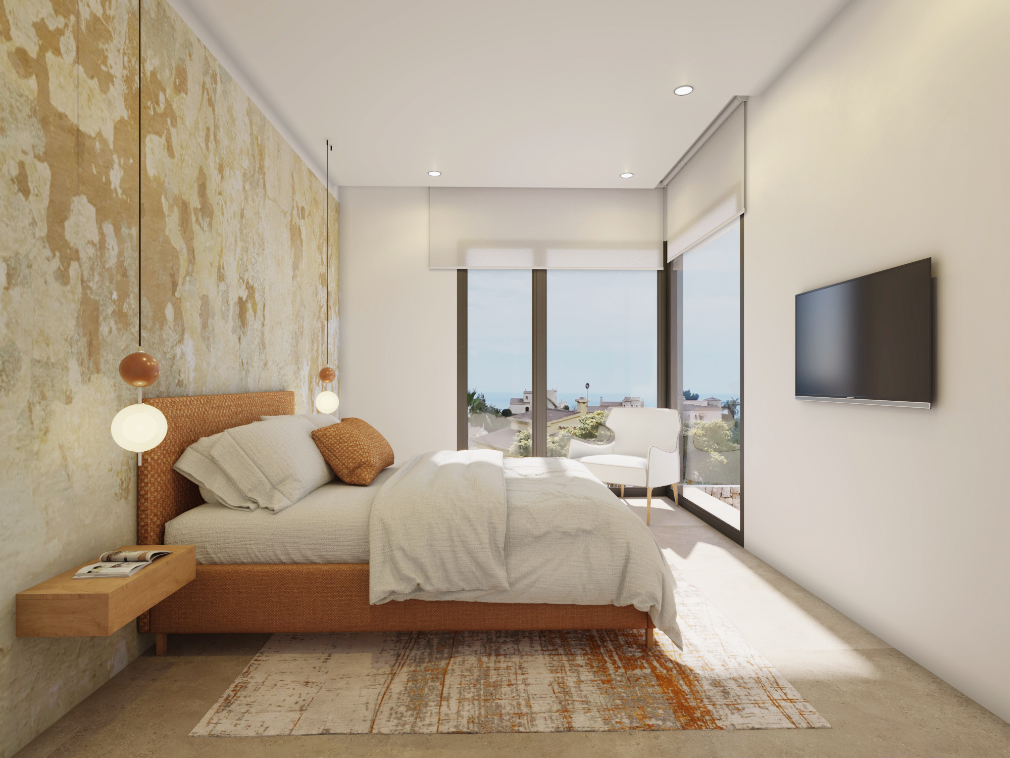 Villa de arquitectura contemporánea con vistas al mar