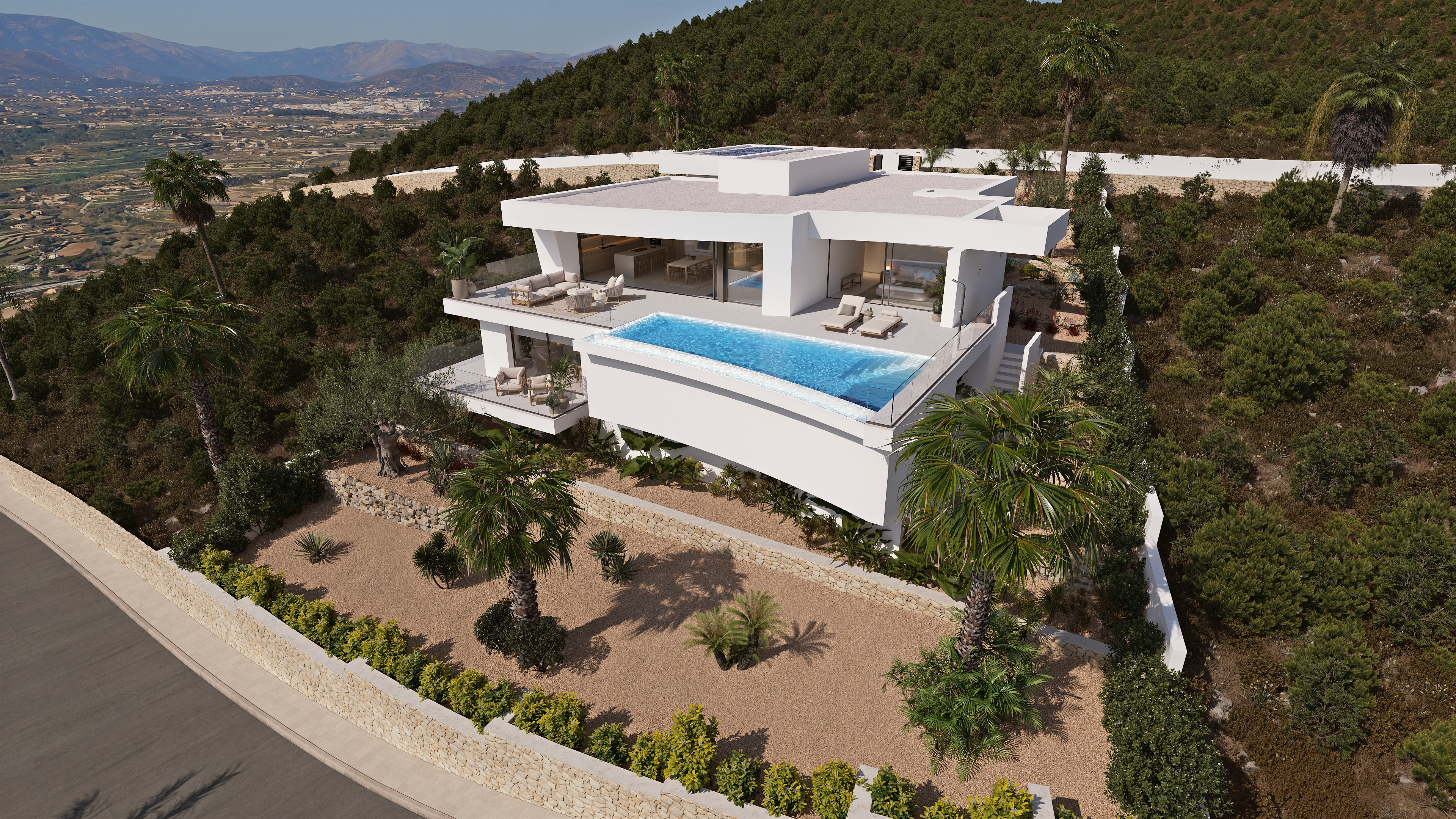 Villa contemporánea con vistas al Mediterráneo