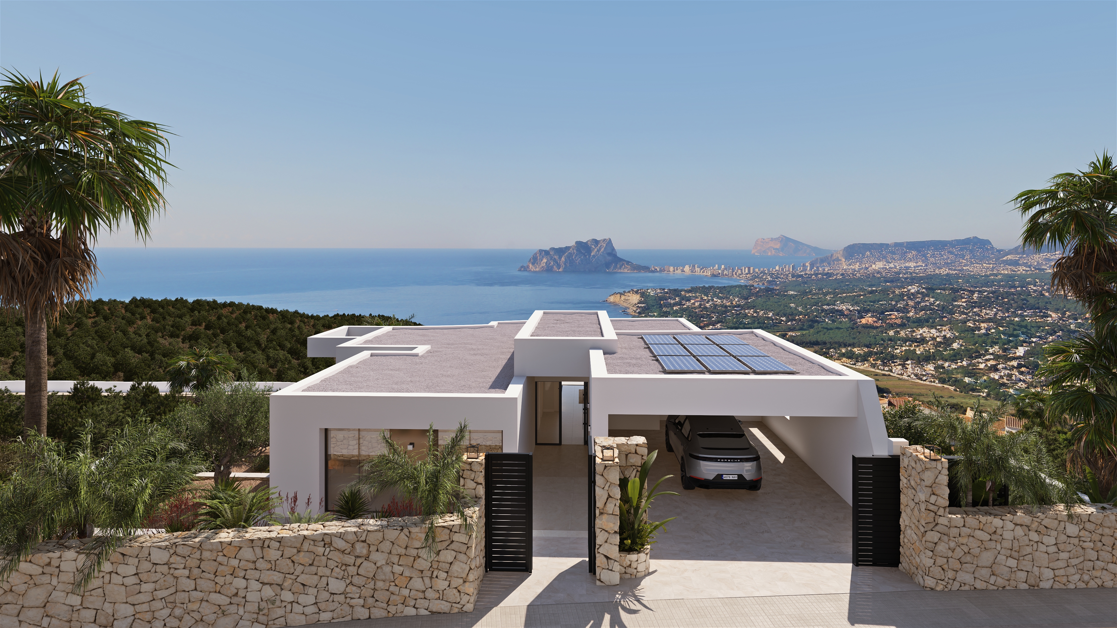 Villa contemporánea con vistas al Mediterráneo