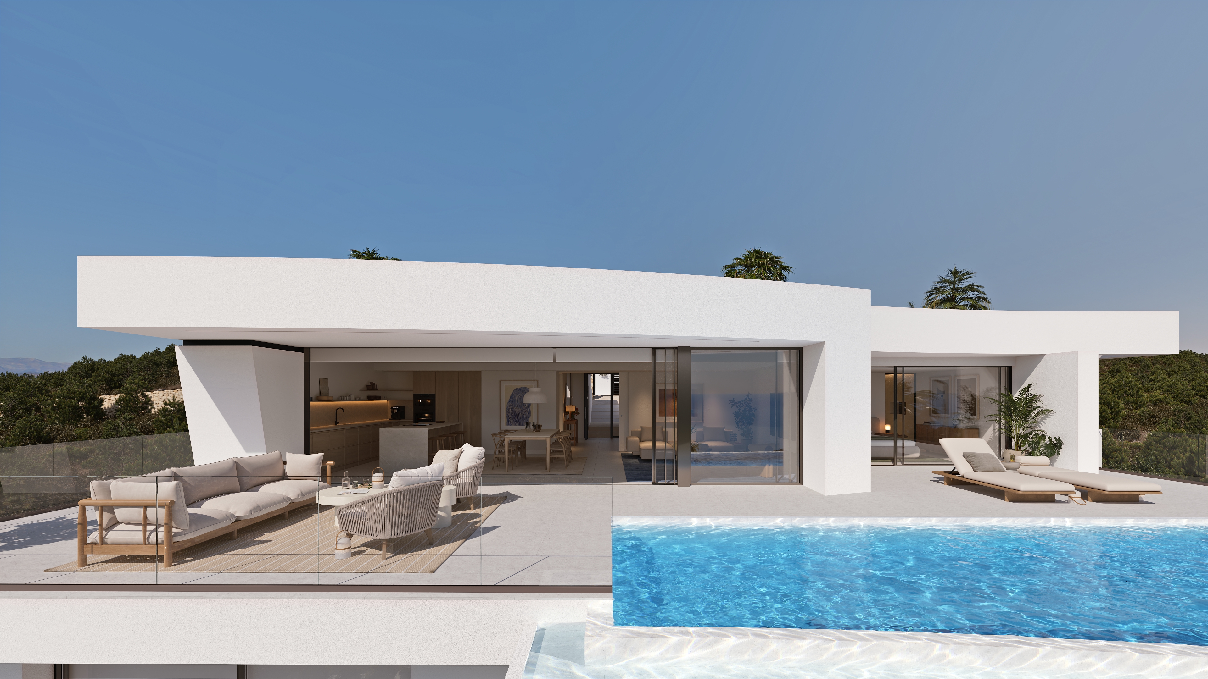 Villa contemporánea con vistas al Mediterráneo