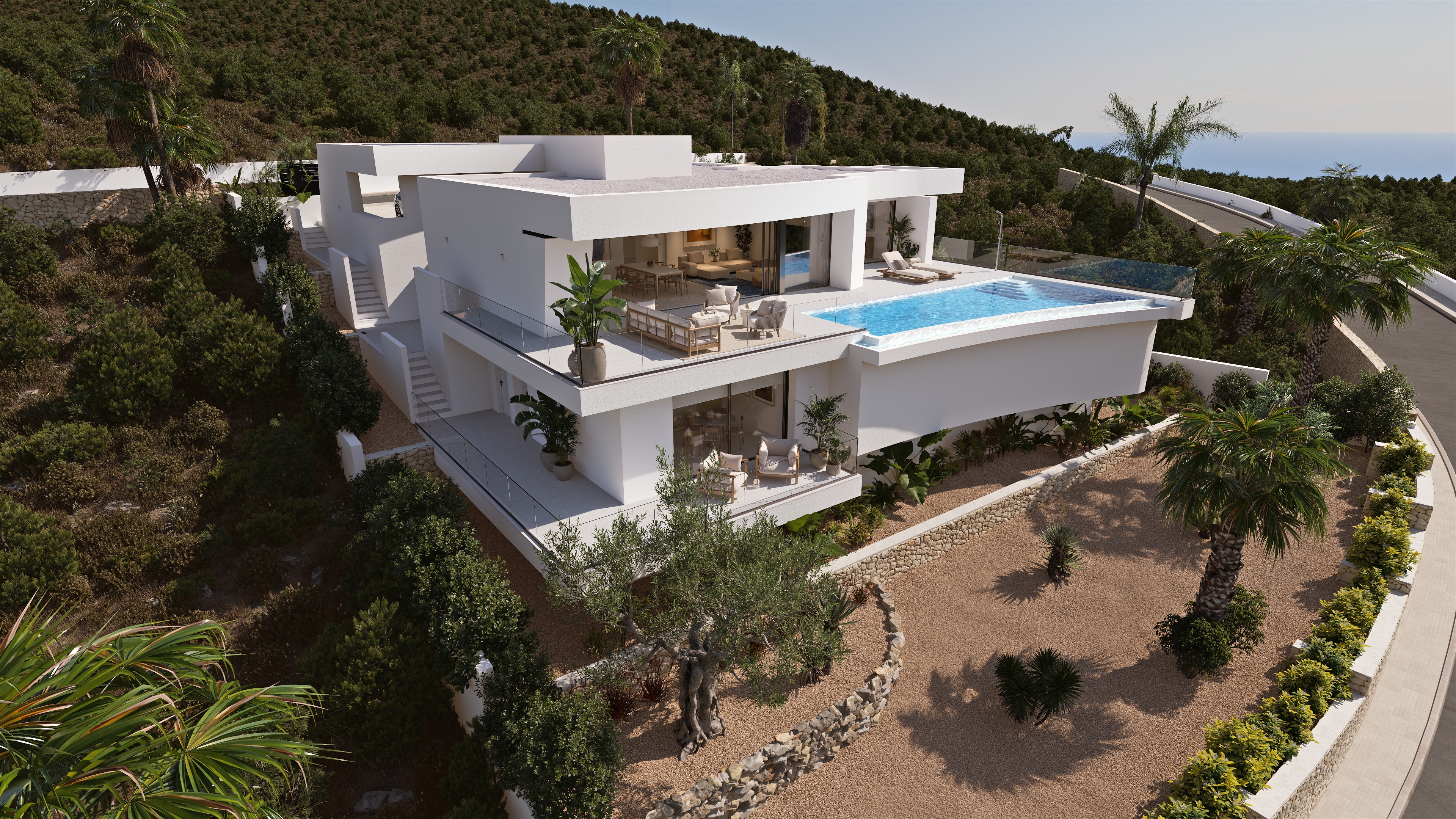 Villa contemporánea con vistas al Mediterráneo