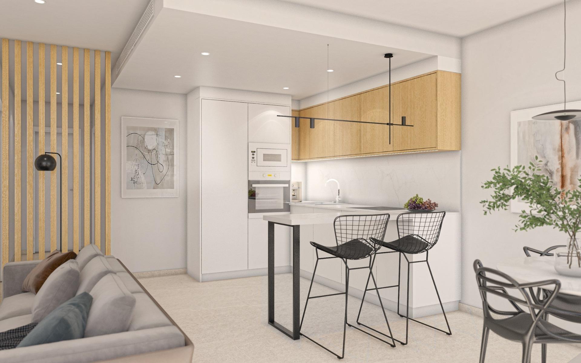 Apartamentos modernos con piscina comunitaria cerca de la playa en San Pedro del Pinatar