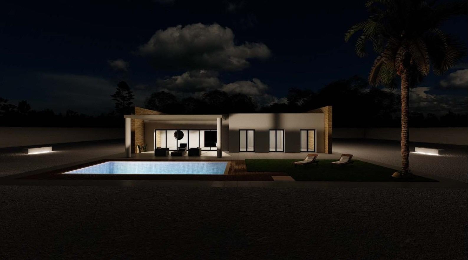 Moderna villa de nueva construcción en una gran parcela rústica cerca de Pinoso