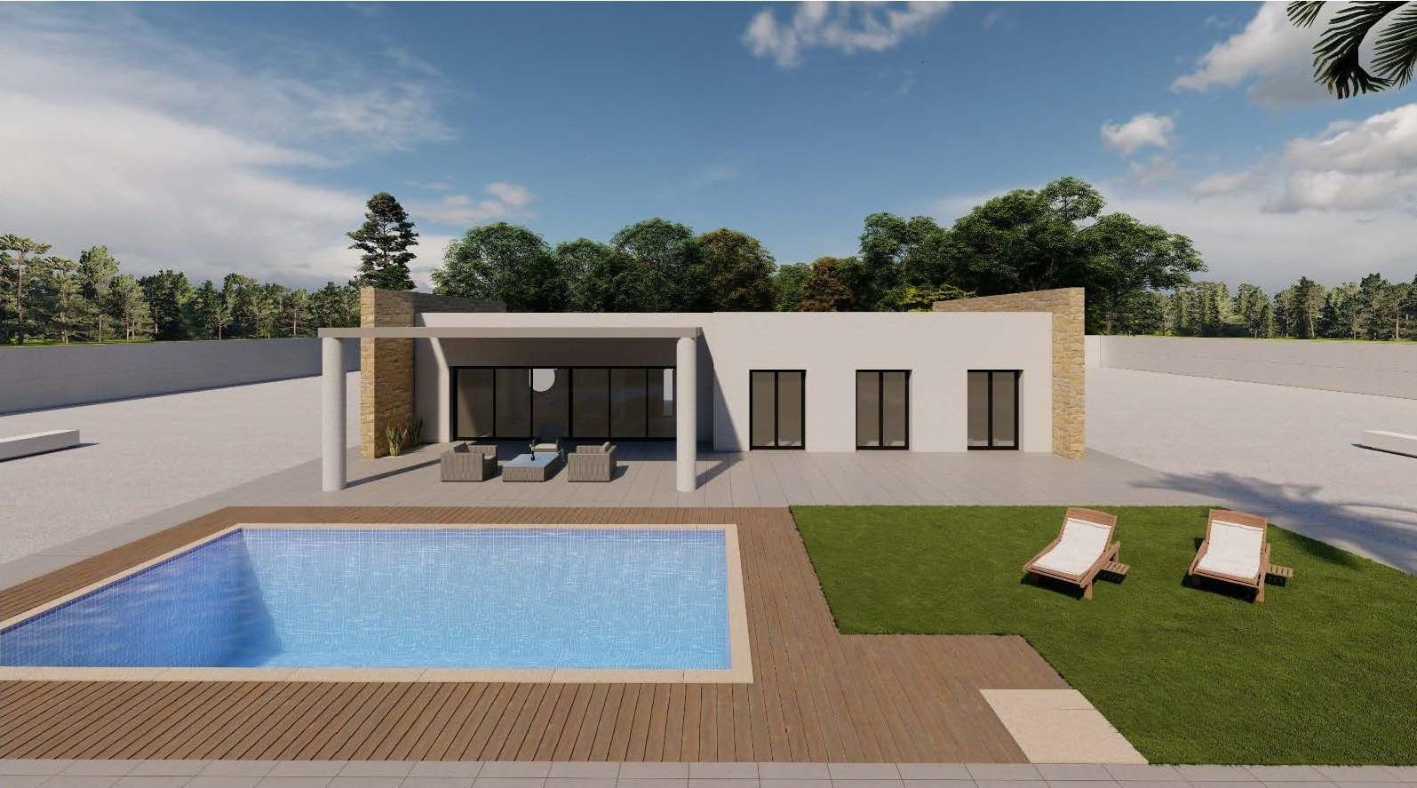 Moderna villa de nueva construcción en una gran parcela rústica cerca de Pinoso