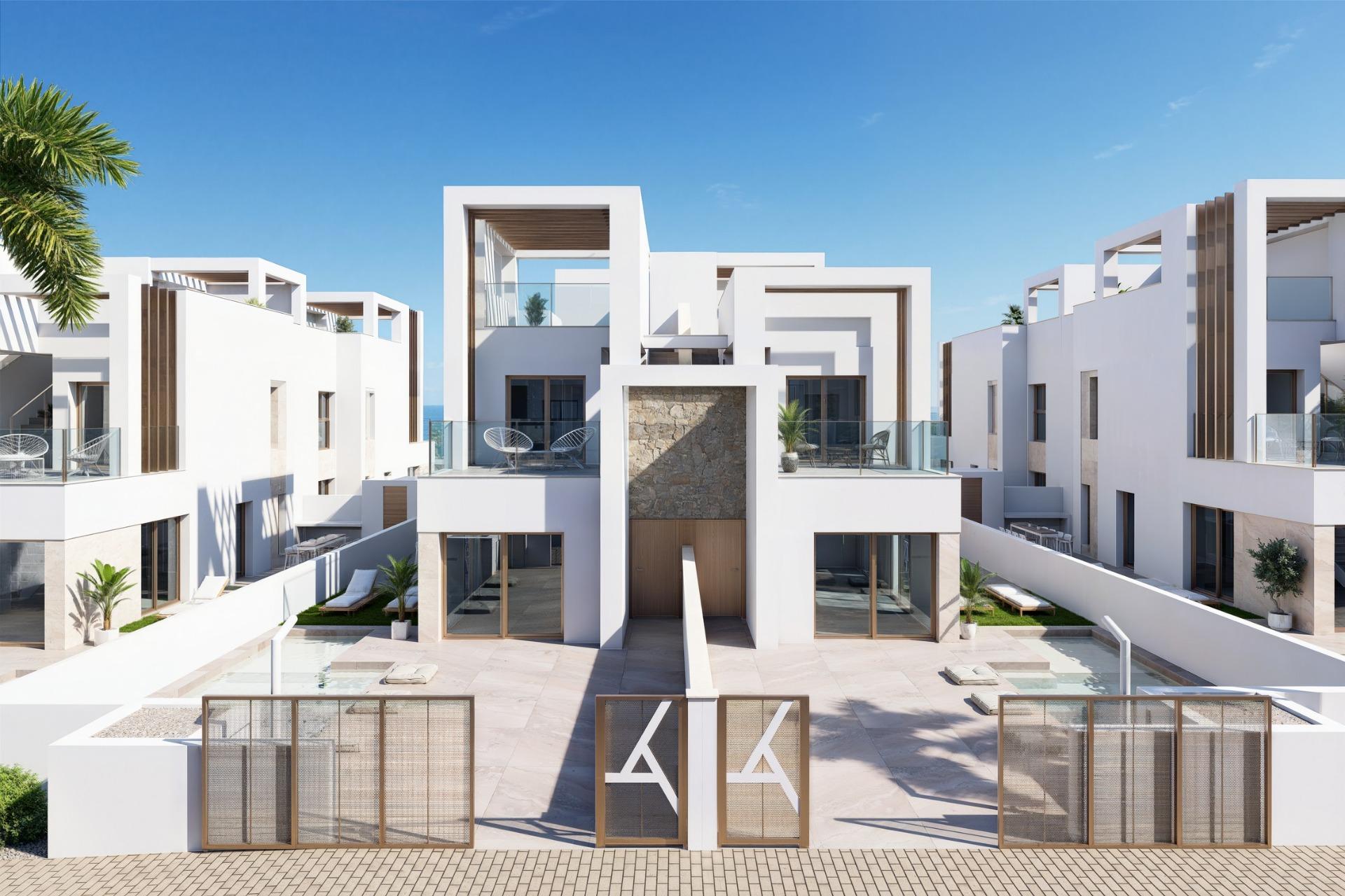 Villas de nueva construcción con piscina privada en Serena Golf-Los Alcázares