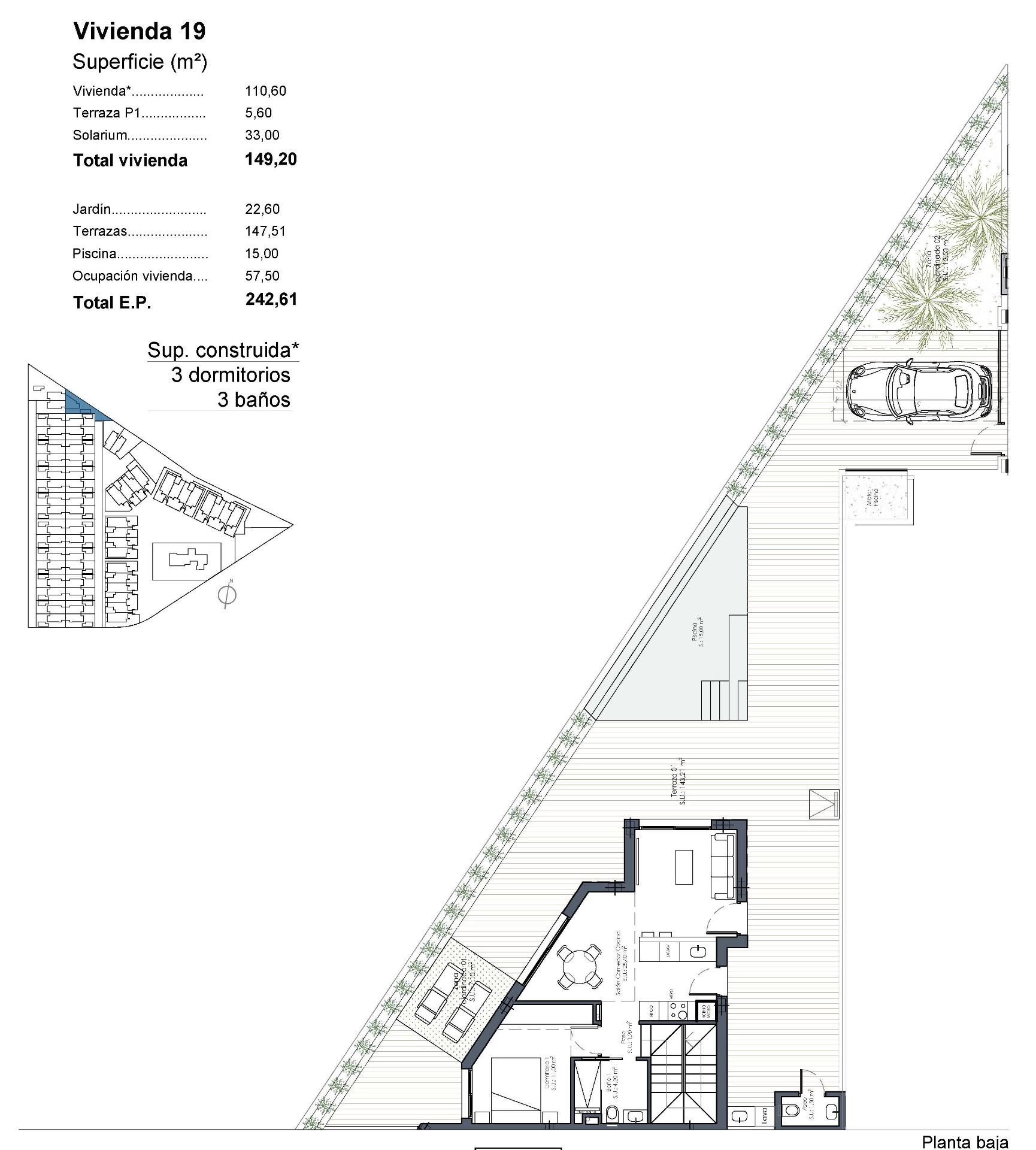Villas de nueva construcción con piscina privada en Serena Golf-Los Alcázares