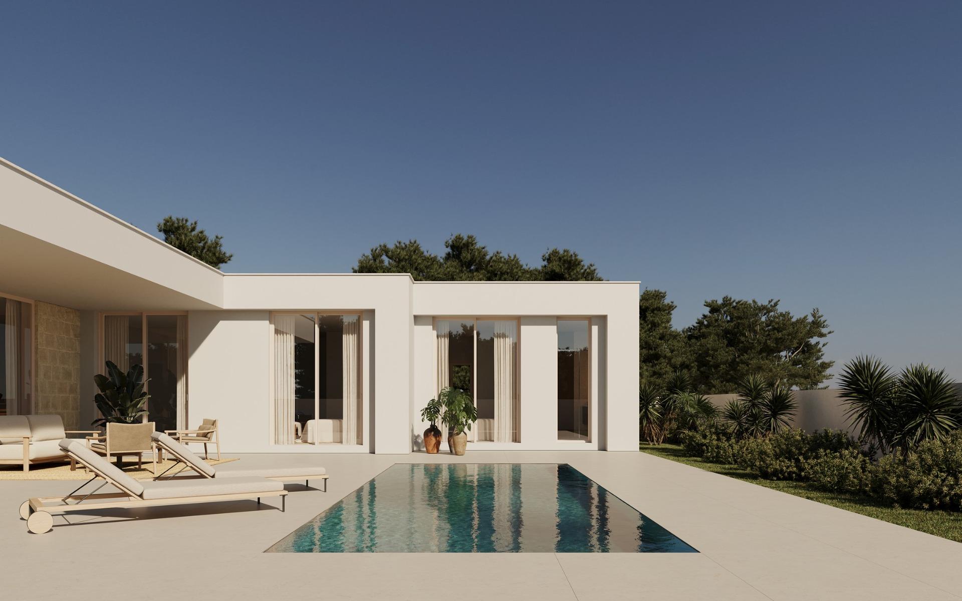 Villas contemporáneas de nueva construcción en Polop Hills con piscina privada