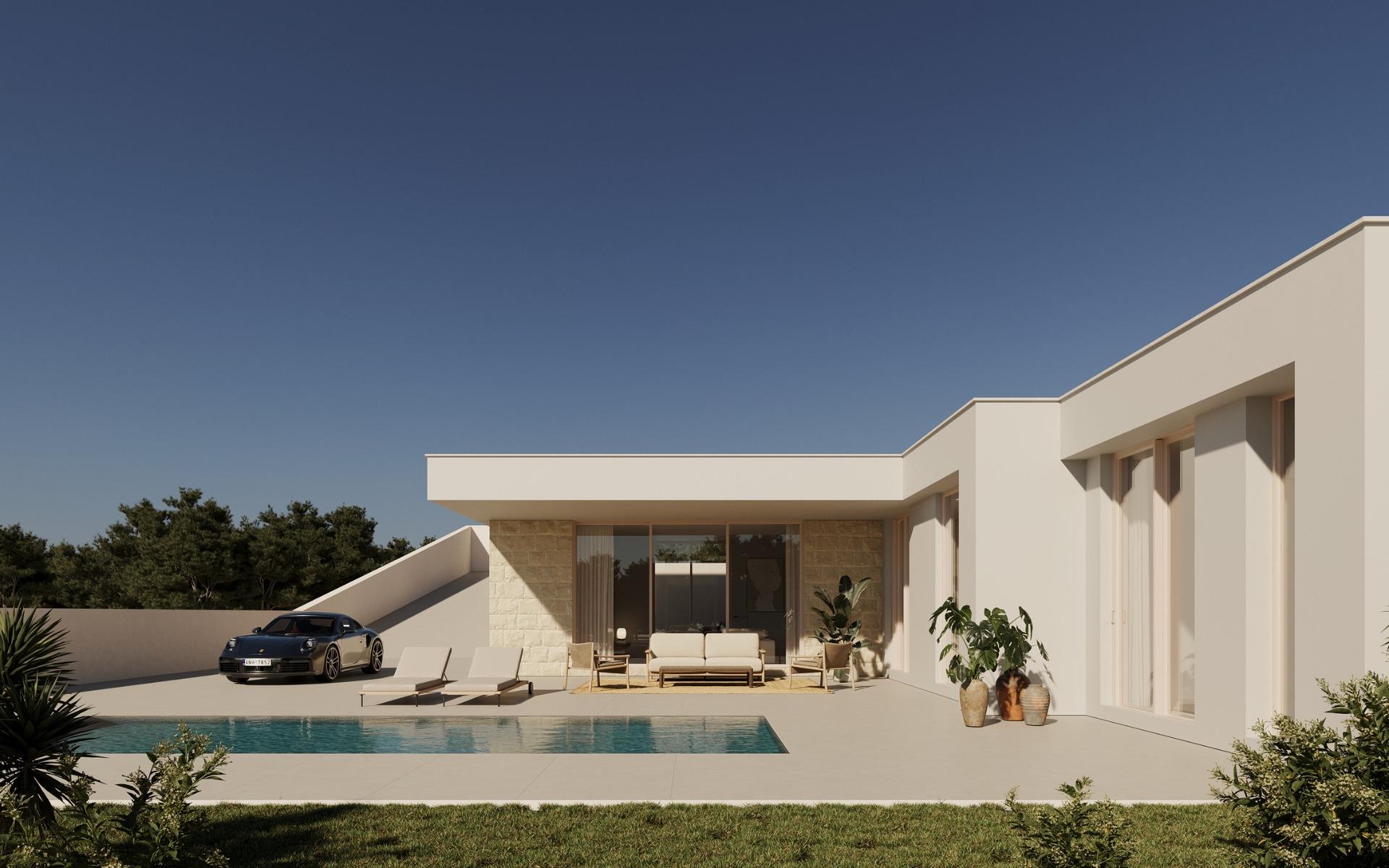 Villas contemporáneas de nueva construcción en Polop Hills con piscina privada