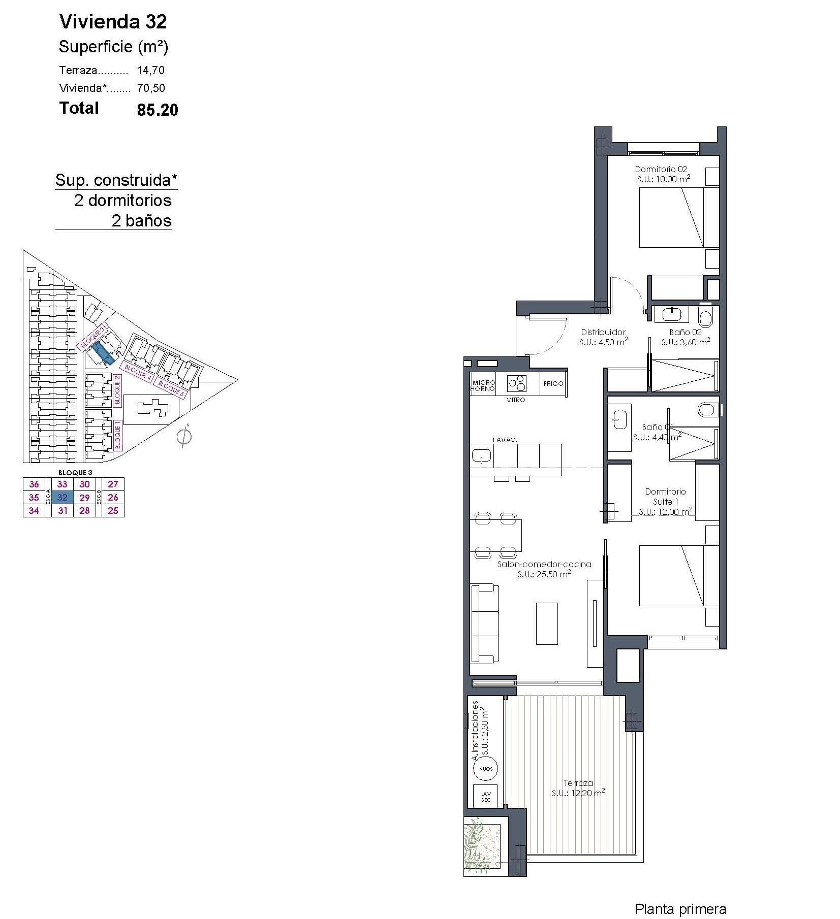 Apartamentos de nueva construcción en La Serena Golf-Los Alcázares, cerca de la playa