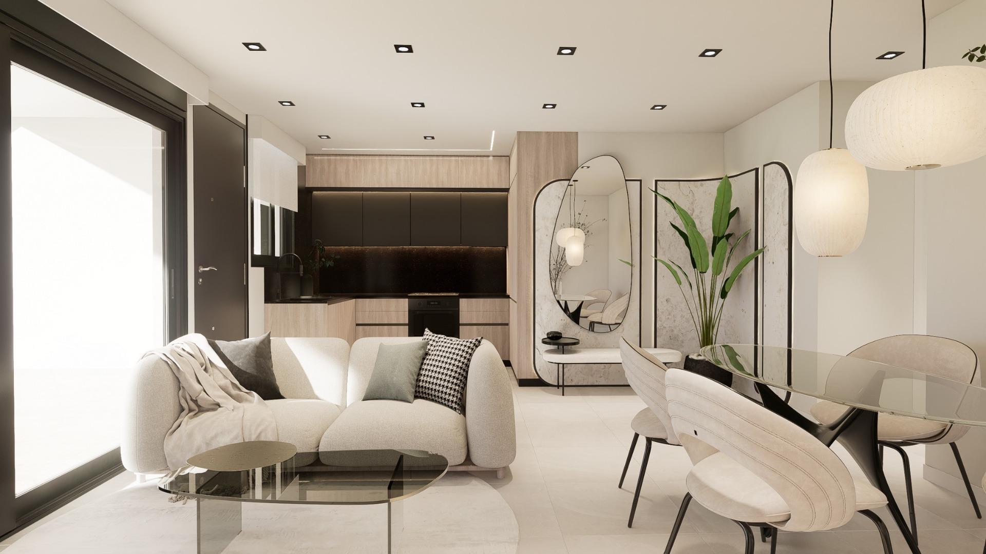 Bungalows de nueva construcción con jardín o solárium cerca de la playa en Pilar de la Horadada