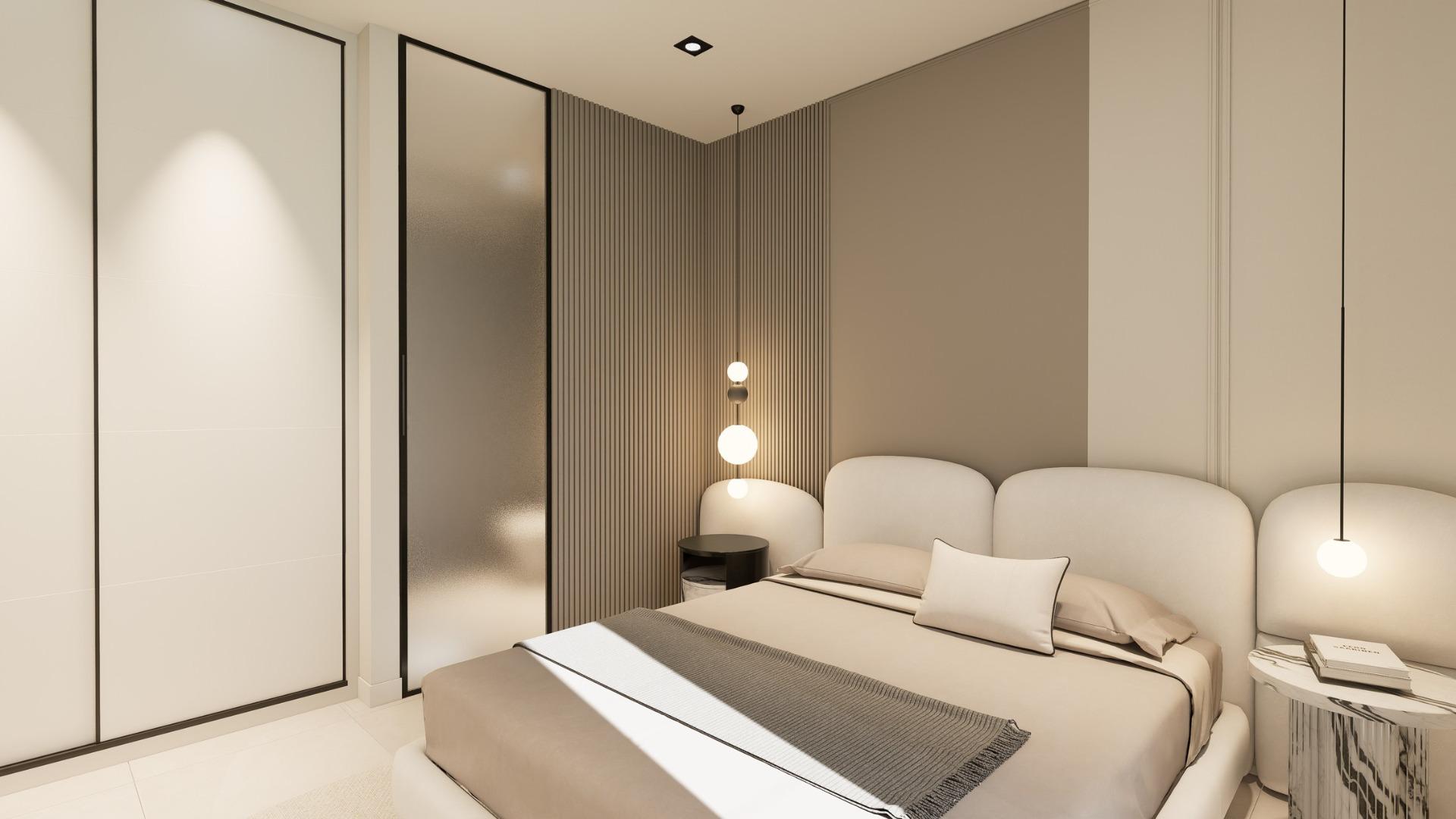 Bungalows de nueva construcción con jardín o solárium cerca de la playa en Pilar de la Horadada