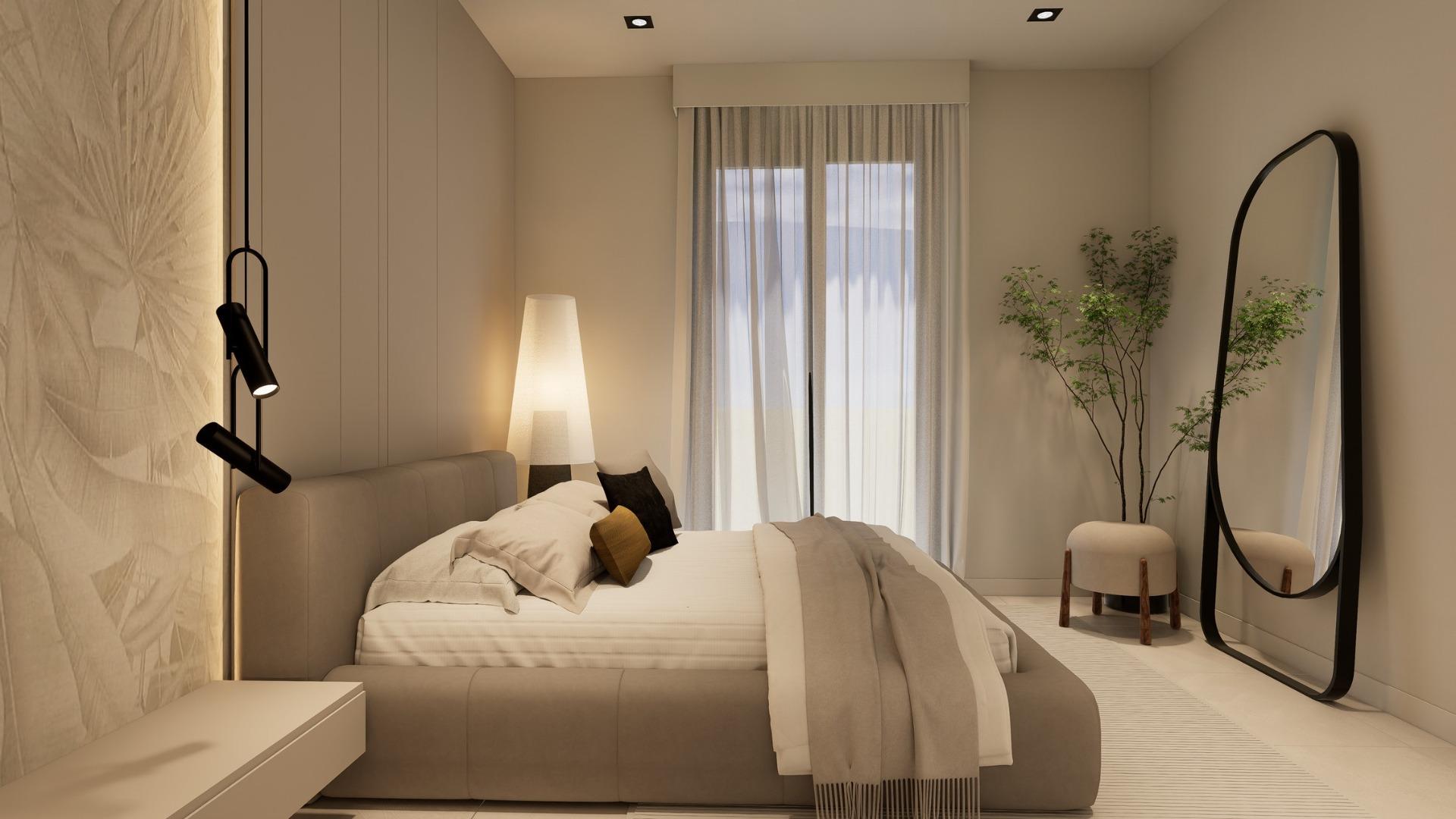 Bungalows de nueva construcción con jardín o solárium cerca de la playa en Pilar de la Horadada