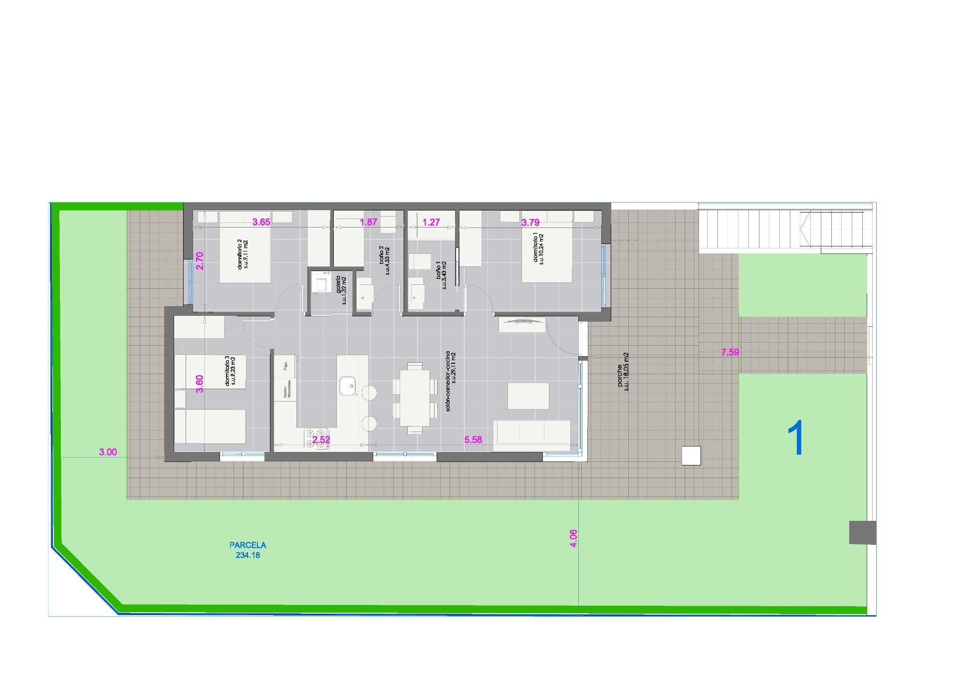 Bungalows de nueva construcción con jardín o solárium cerca de la playa en Pilar de la Horadada