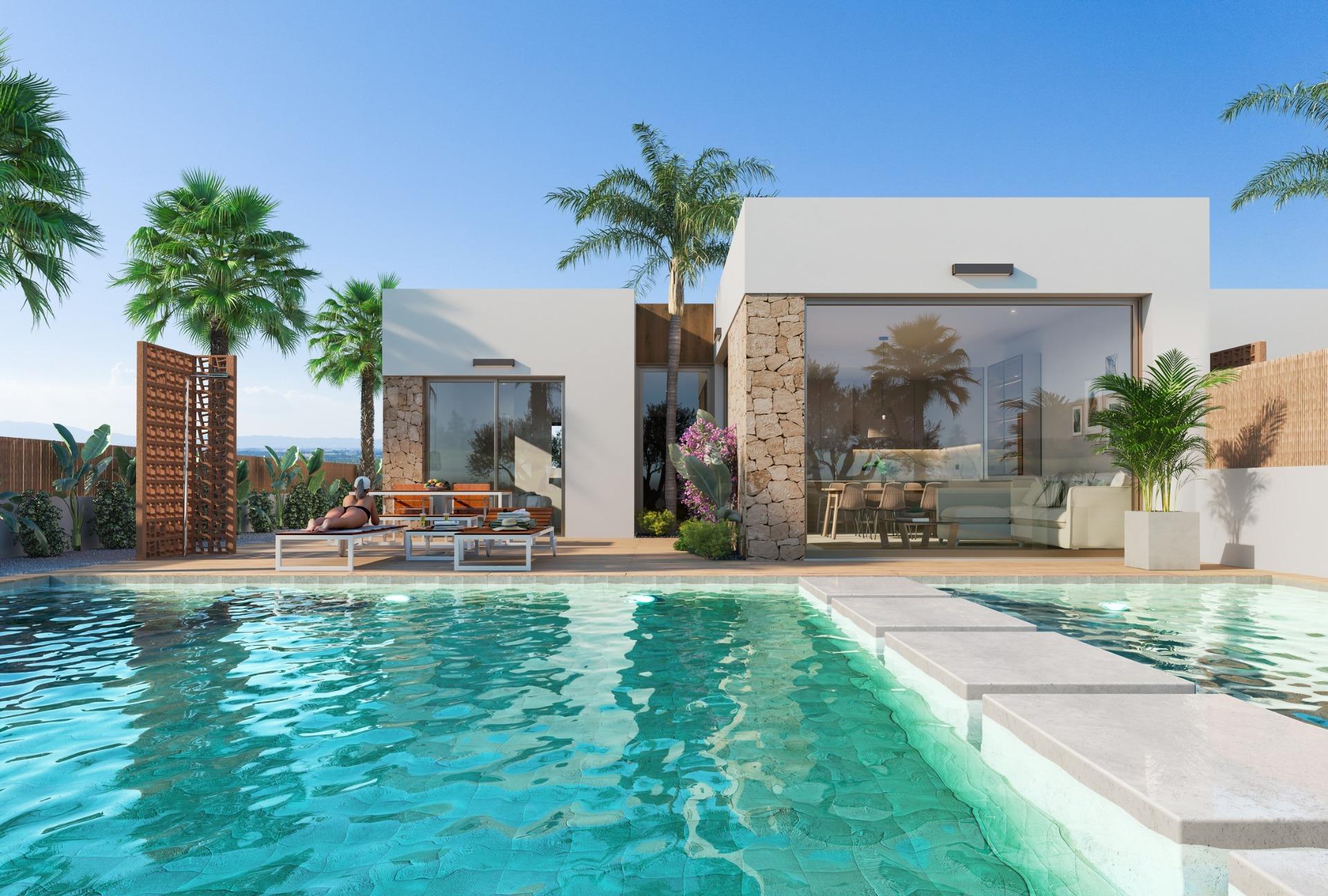 Apartamentos y villas de nueva construcción en primera línea de golf en Los Alcázares, Costa Cálida