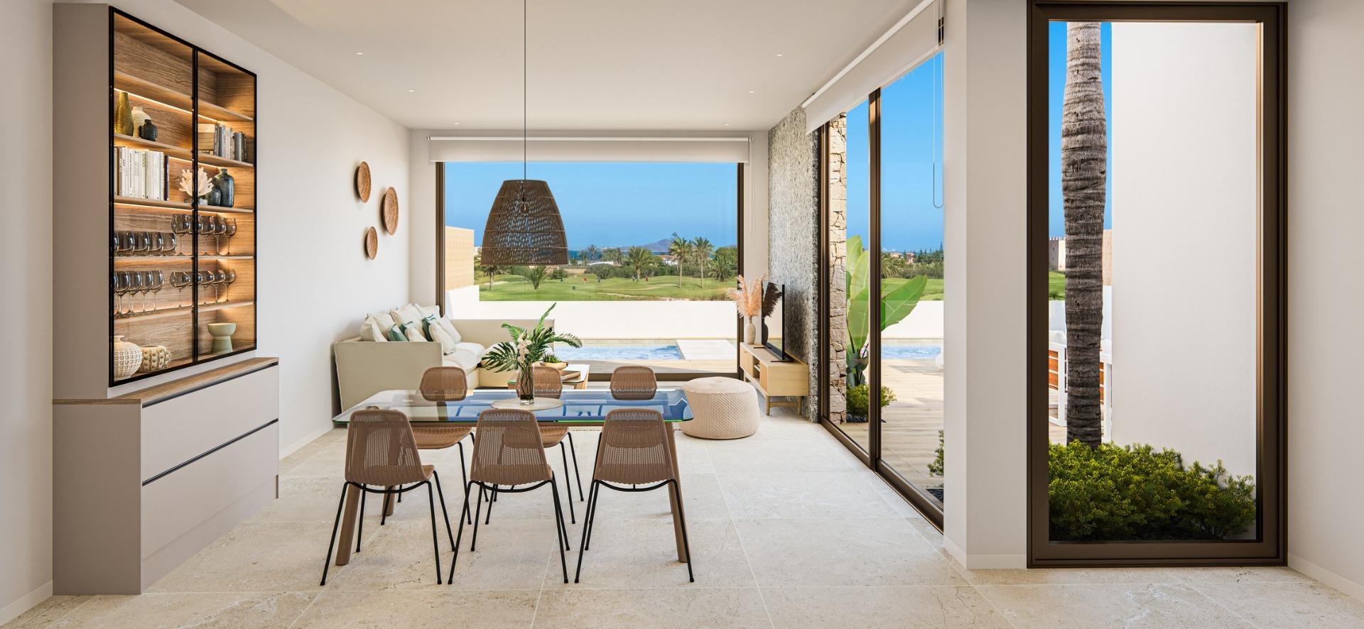 Apartamentos y villas de nueva construcción en primera línea de golf en Los Alcázares, Costa Cálida