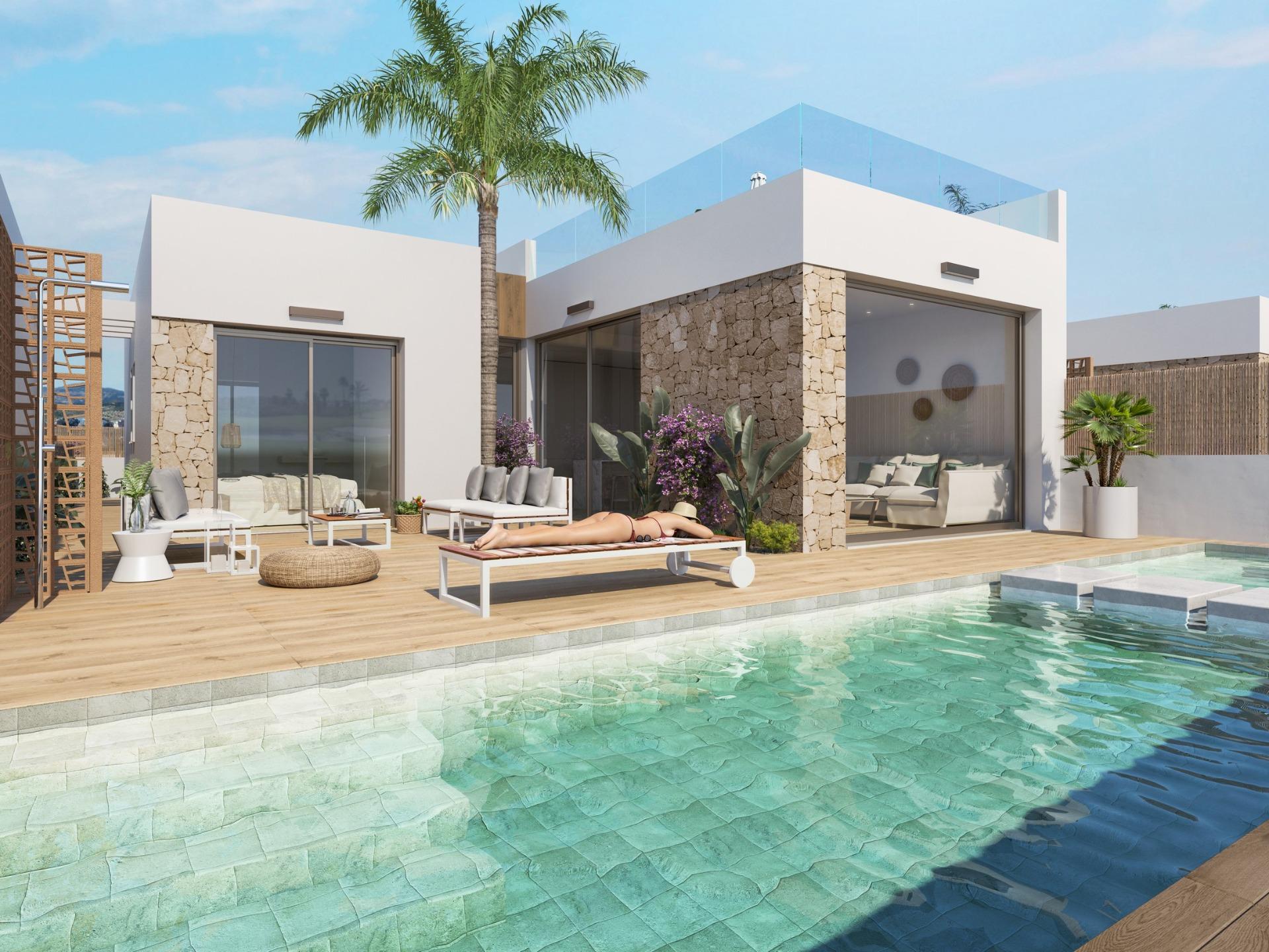 Apartamentos y villas de nueva construcción en primera línea de golf en Los Alcázares, Costa Cálida