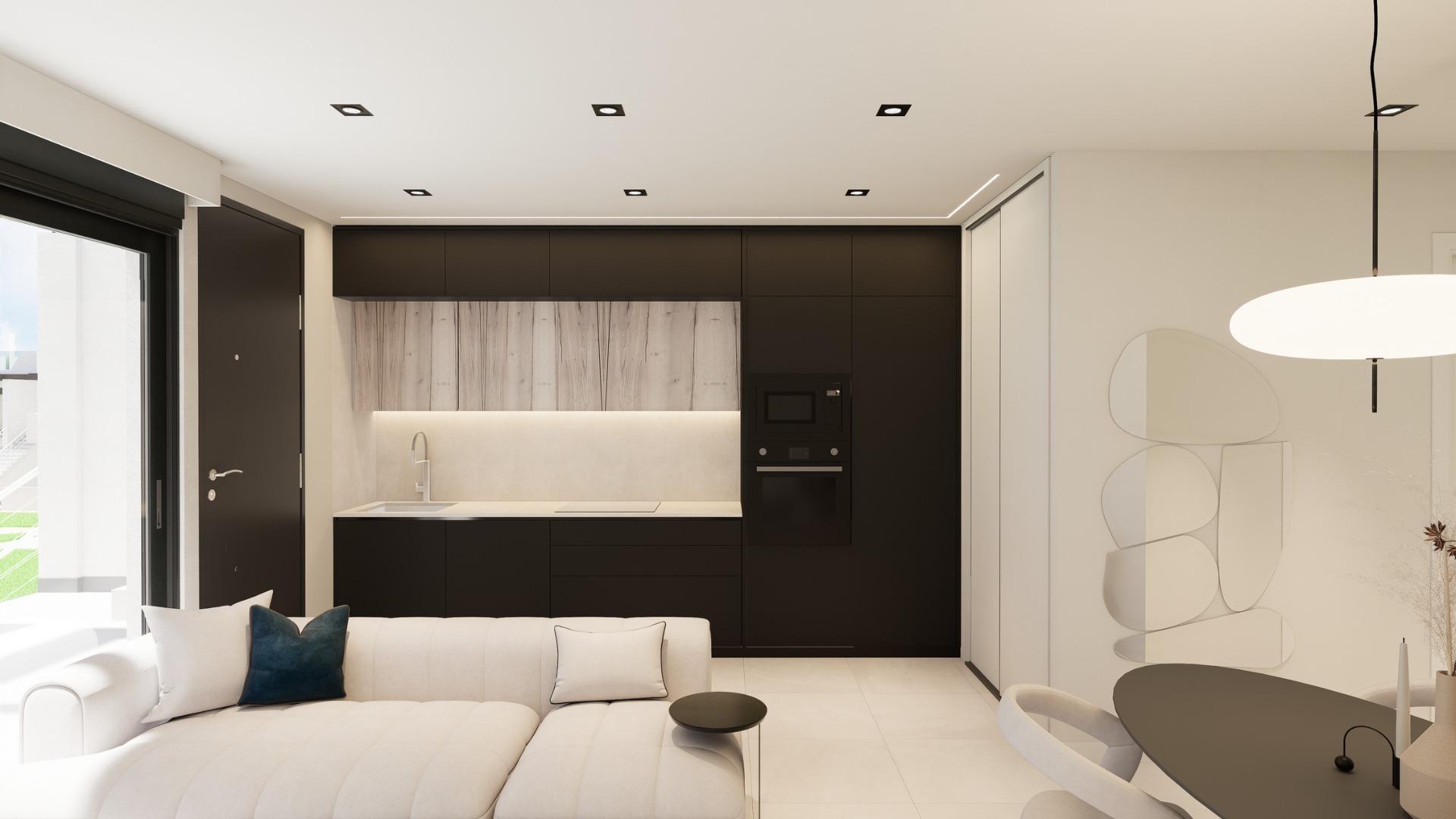 Bungalows de nueva construcción con jardín o solárium cerca de la playa en Pilar de la Horadada