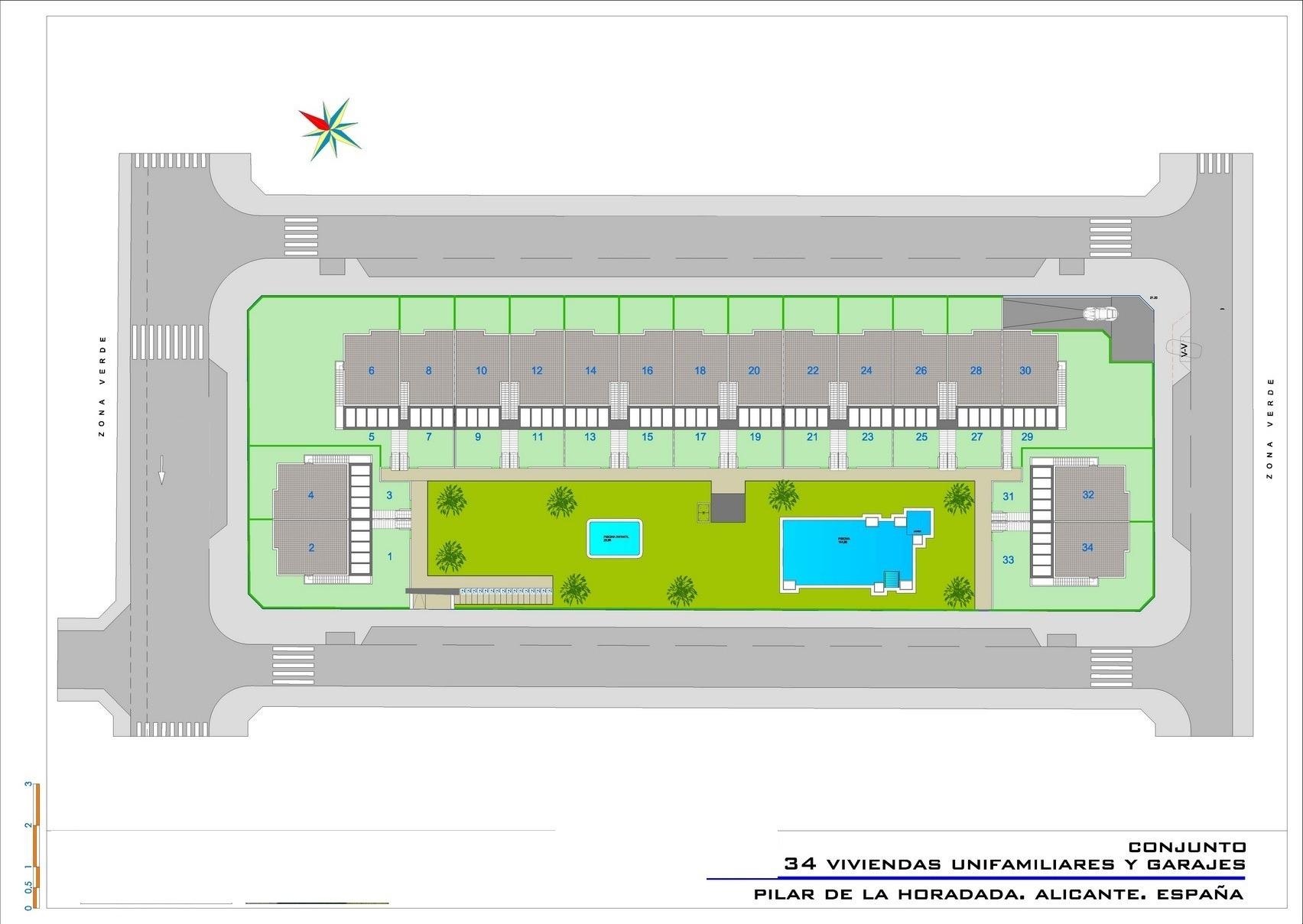 Bungalows de nueva construcción con jardín o solárium cerca de la playa en Pilar de la Horadada