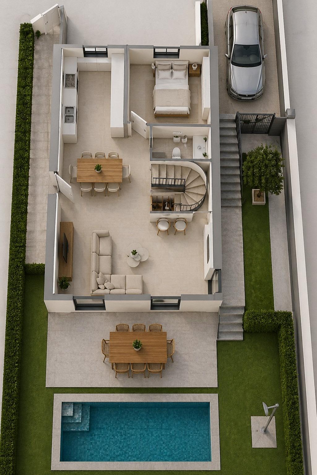 Promoción de 3 Villas independientes de nueva construcción con piscina privada en el Country Club de Mazarrón