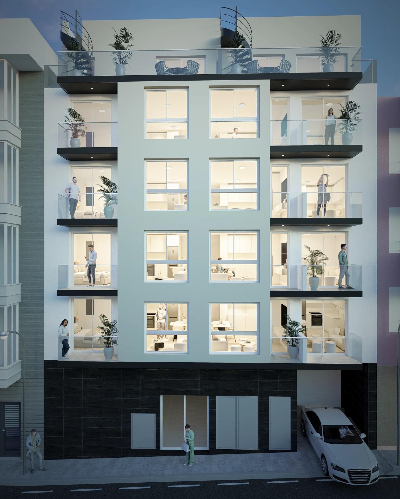 Estudios y apartamentos de nueva construcción en el centro de Torrevieja, cerca de la playa