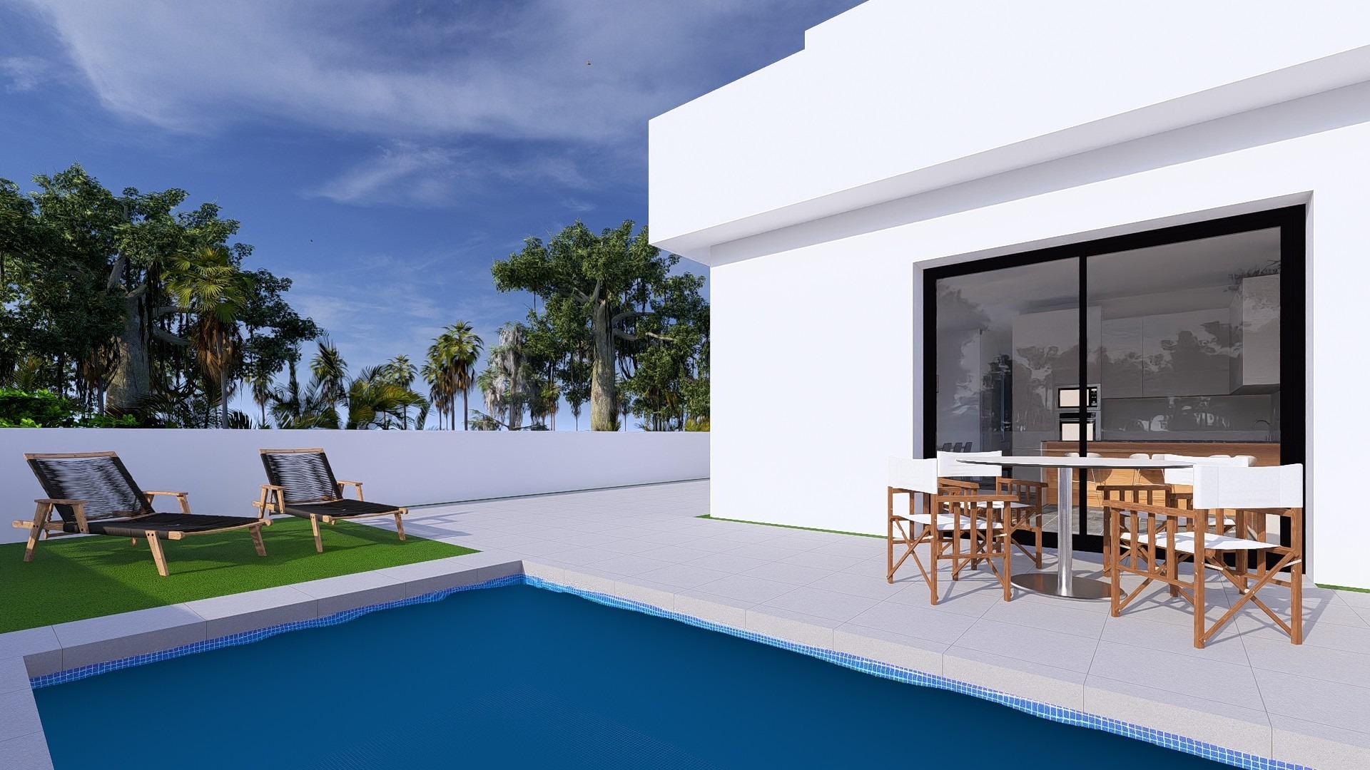 Villas pareadas de nueva construcción con piscina privada en Daya Nueva, Costa Blanca
