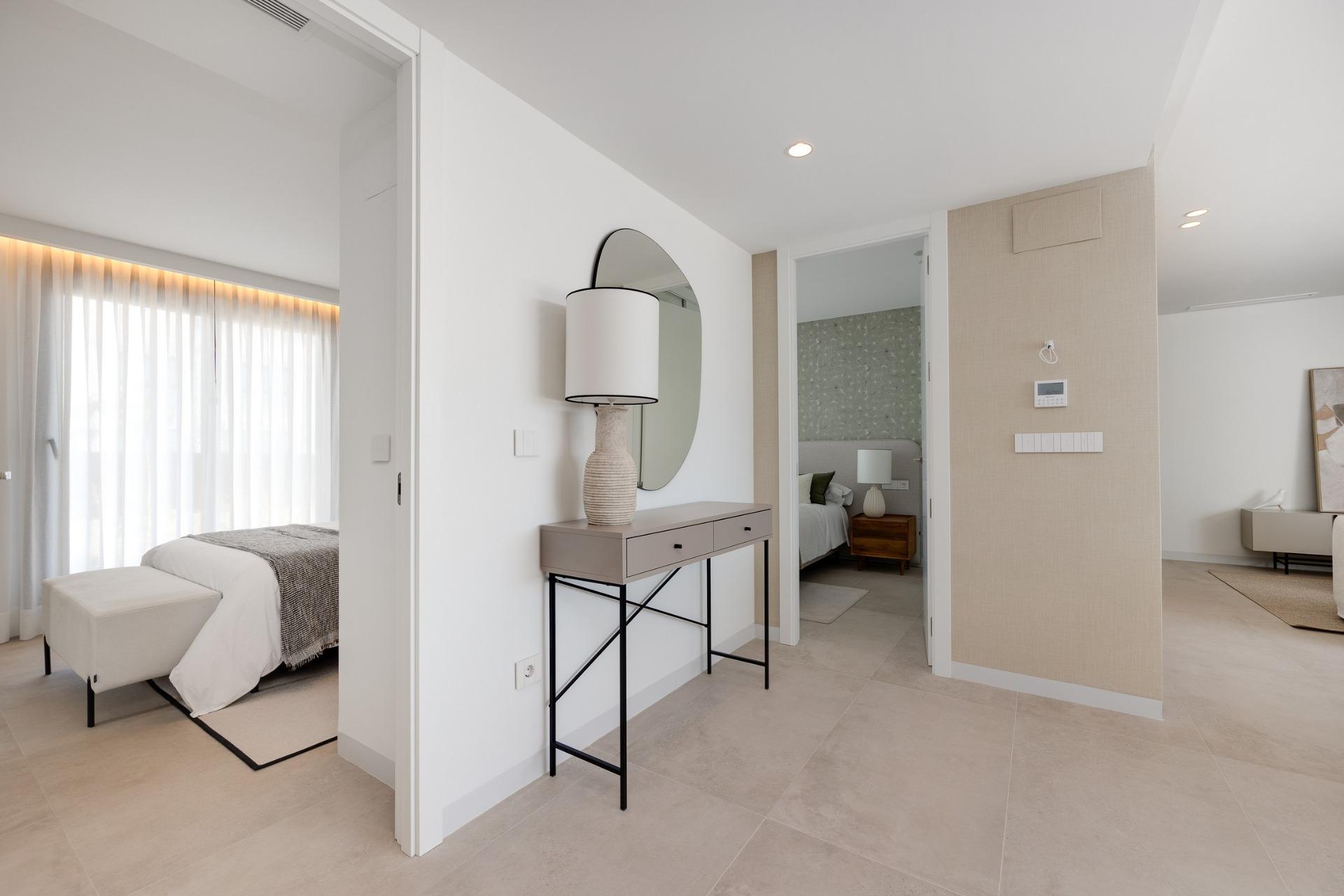 Villas adosadas de nueva construcción en venta en Mutxamel con piscina privada y vistas al mar