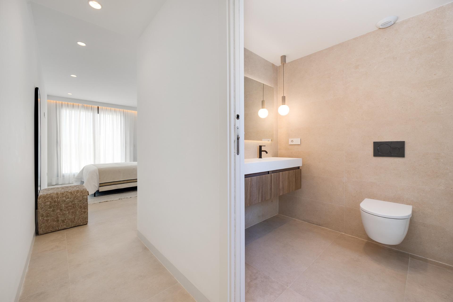 Villas adosadas de nueva construcción en venta en Mutxamel con piscina privada y vistas al mar