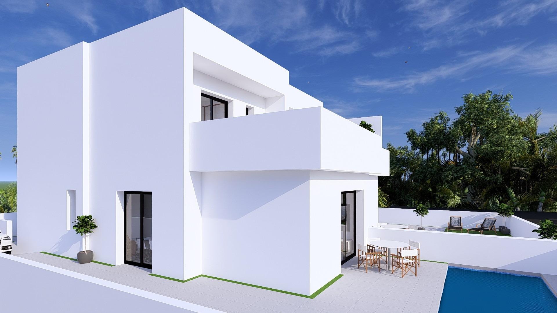 Villas pareadas de nueva construcción con piscina privada en Daya Nueva, Costa Blanca