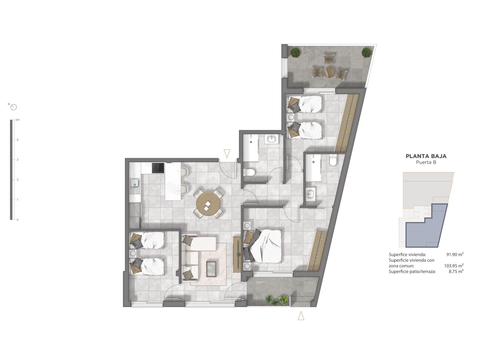 Apartamentos de nueva construcción en el centro de Guardamar del Segura, Costa Blanca