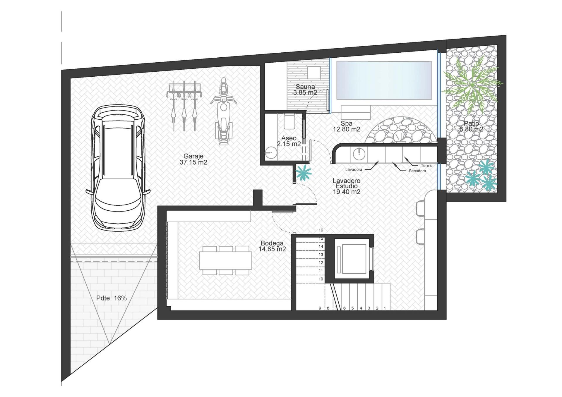 Exclusivas villas de lujo en primera línea de mar en Cala Flores, Cabo de Palos