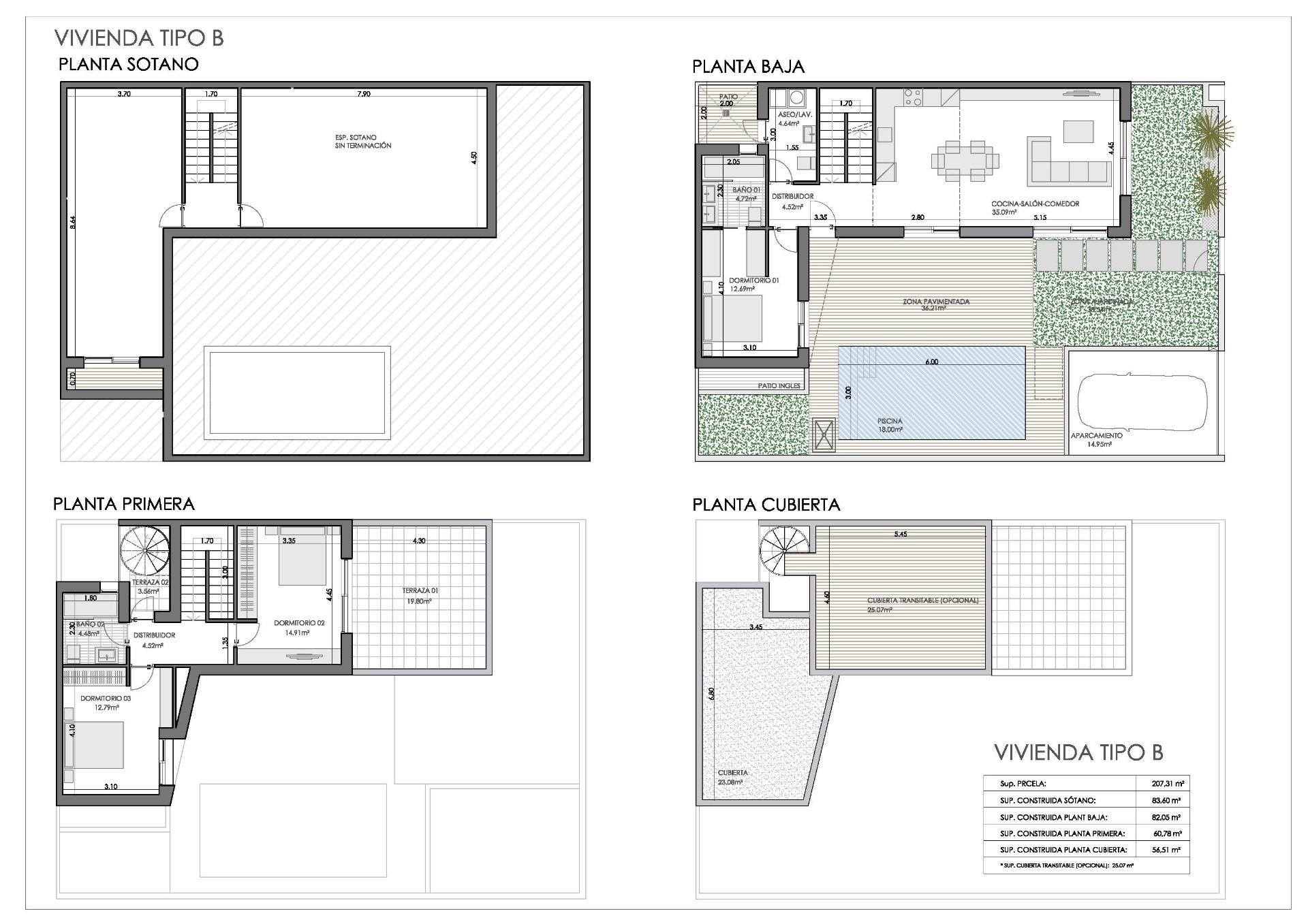 Villas adosadas de nueva construcción en Bigastro, Alicante