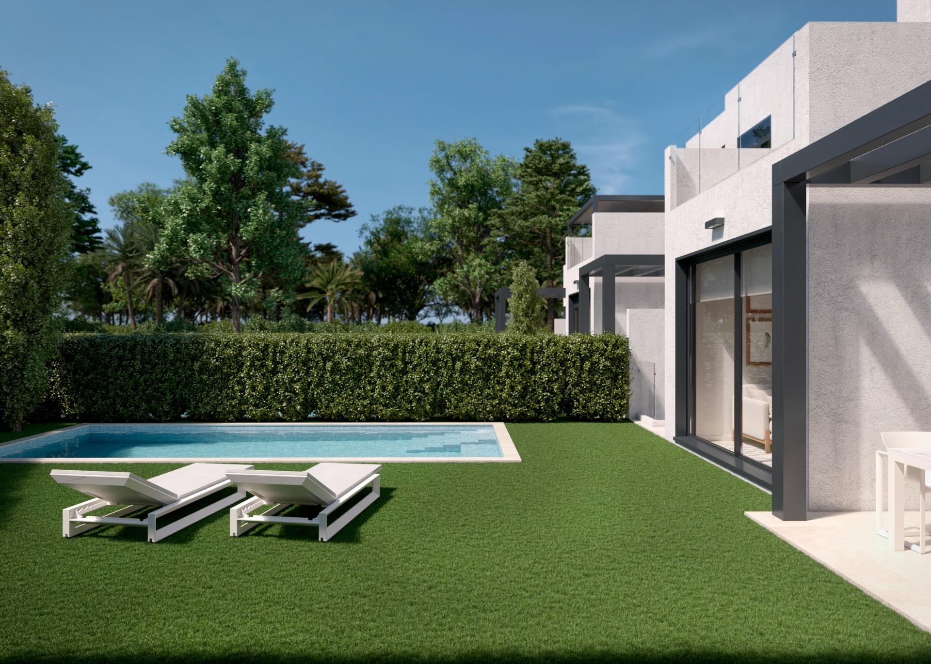 Villas de nueva construcción con piscina privada en Santa Rosalia Lake and Life Resort, Murcia