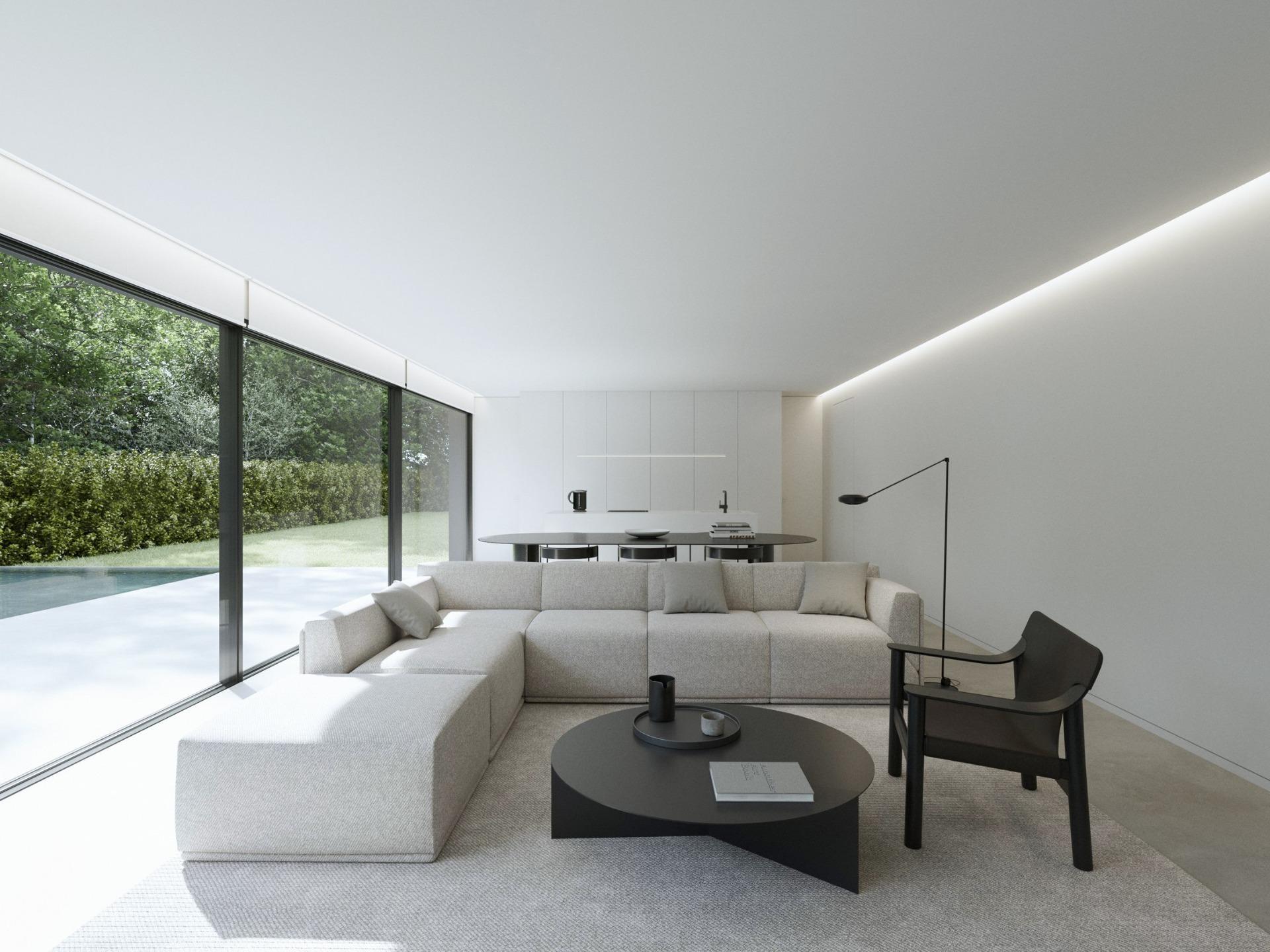 Villa minimalista de nueva construcción en Benidorm con piscina privada