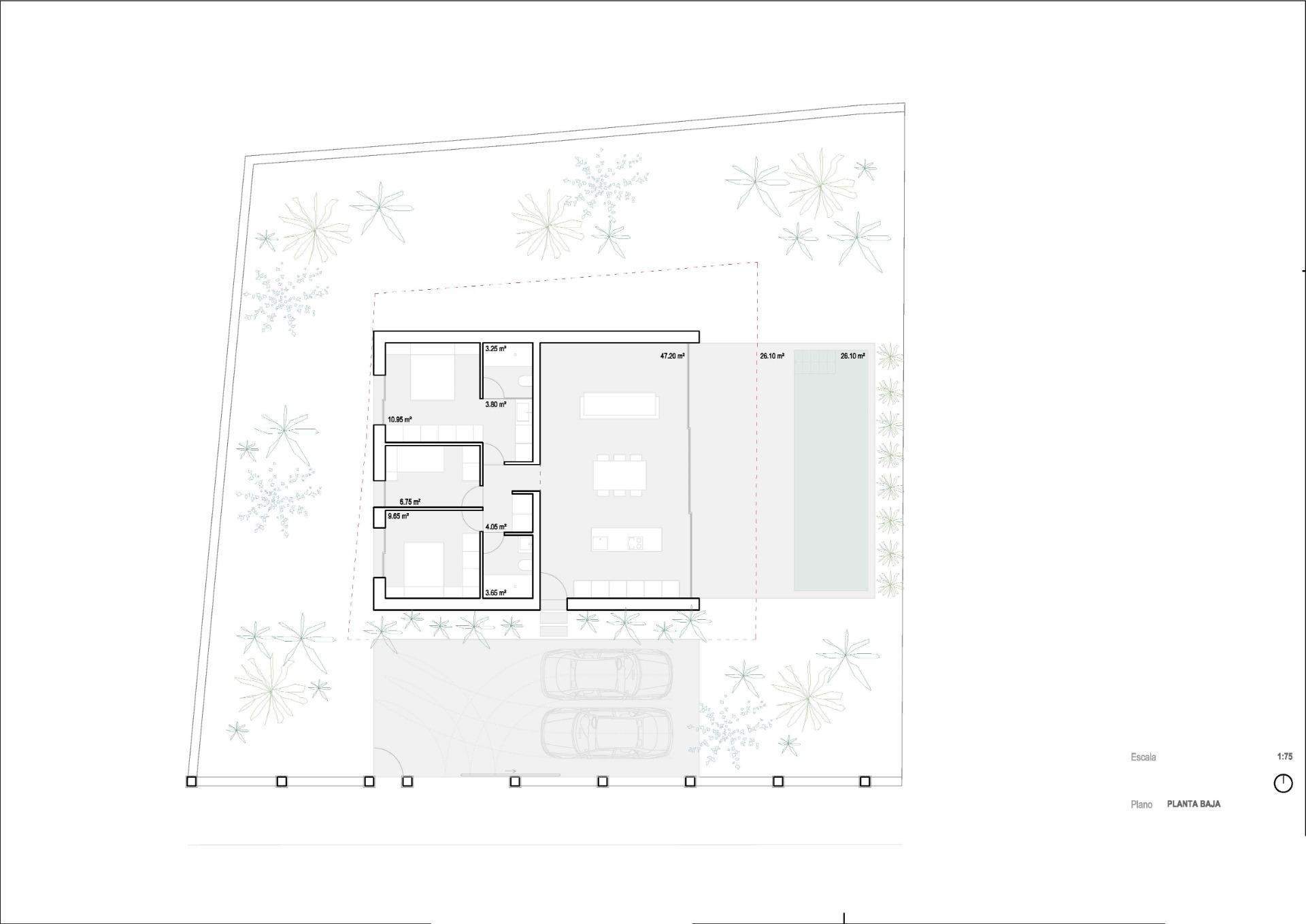 Villa minimalista de nueva construcción en Benidorm con piscina privada